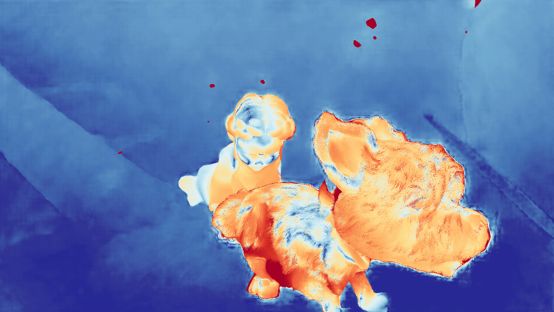 grayscale visualization of optical flow error
