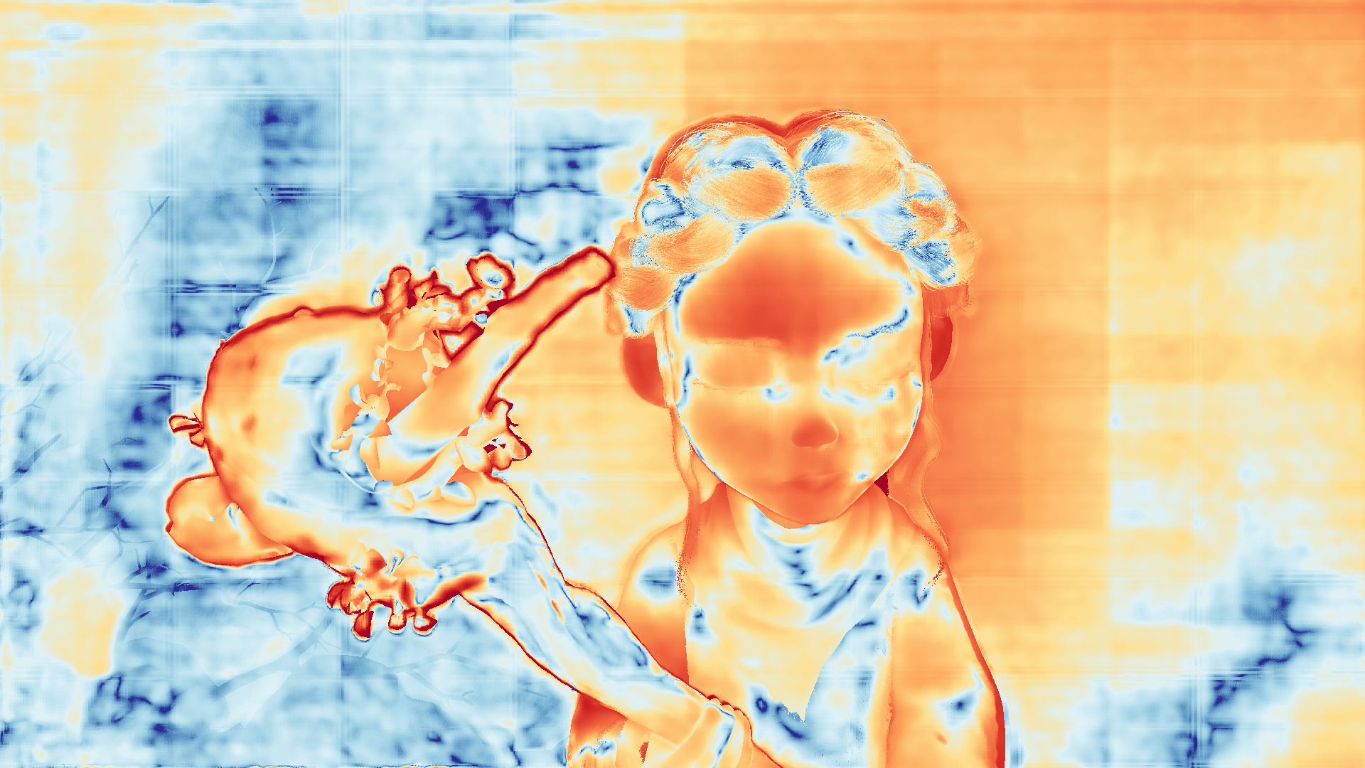 grayscale visualization of optical flow error