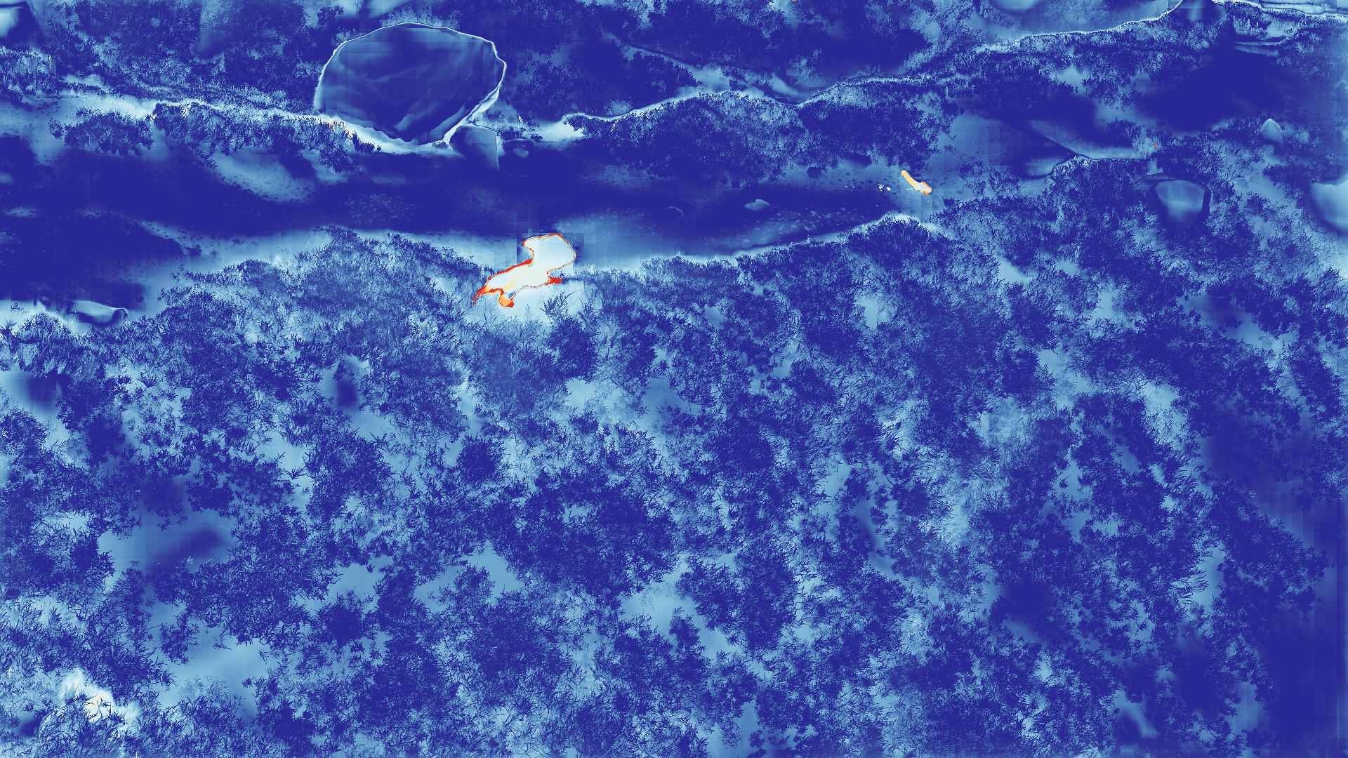 grayscale visualization of optical flow error