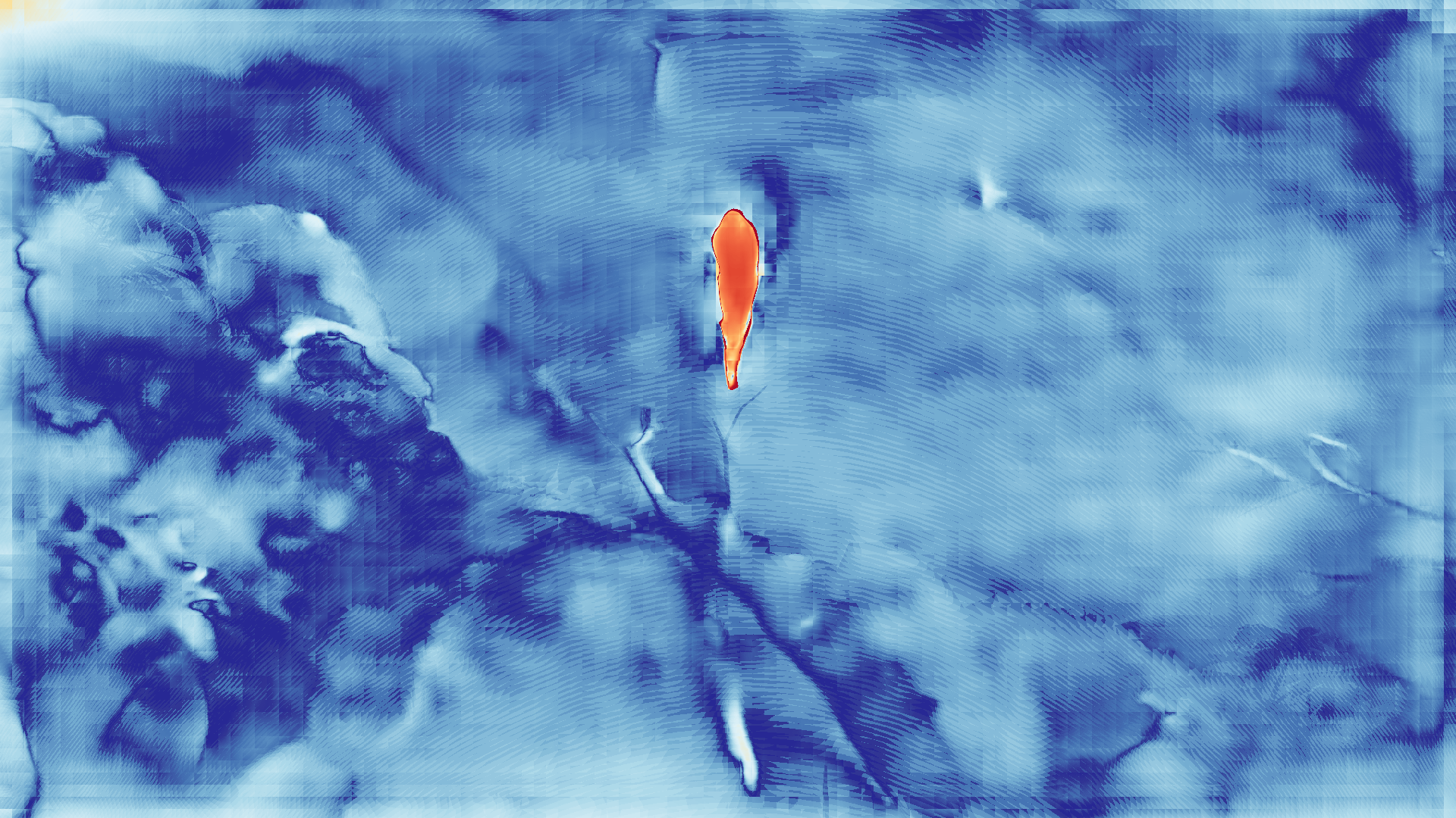grayscale visualization of optical flow error