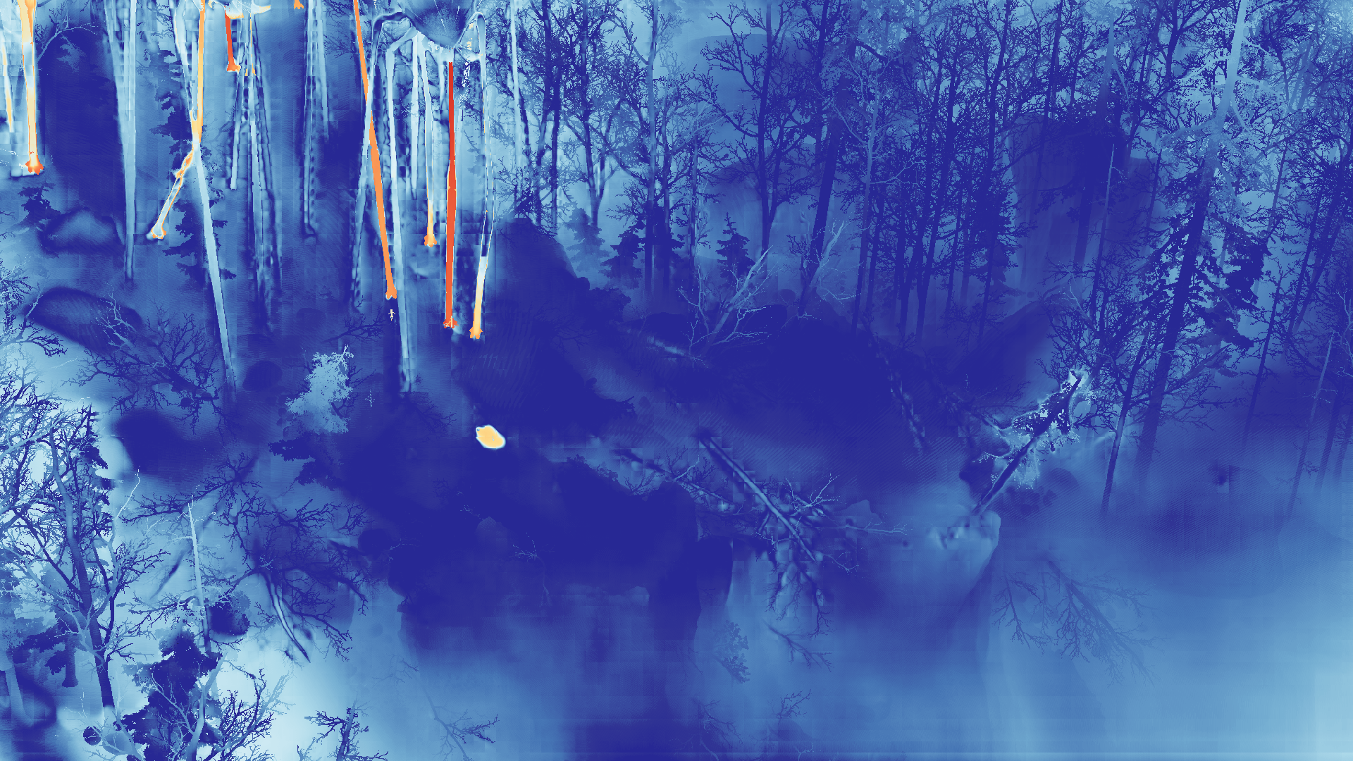 grayscale visualization of optical flow error