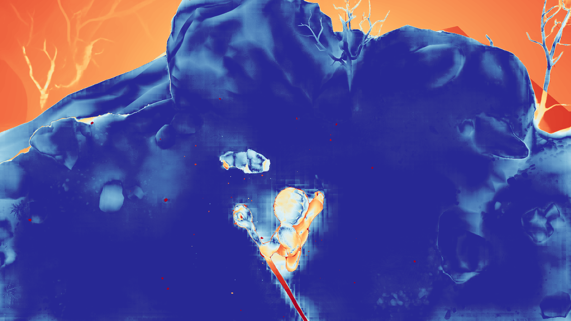 grayscale visualization of optical flow error