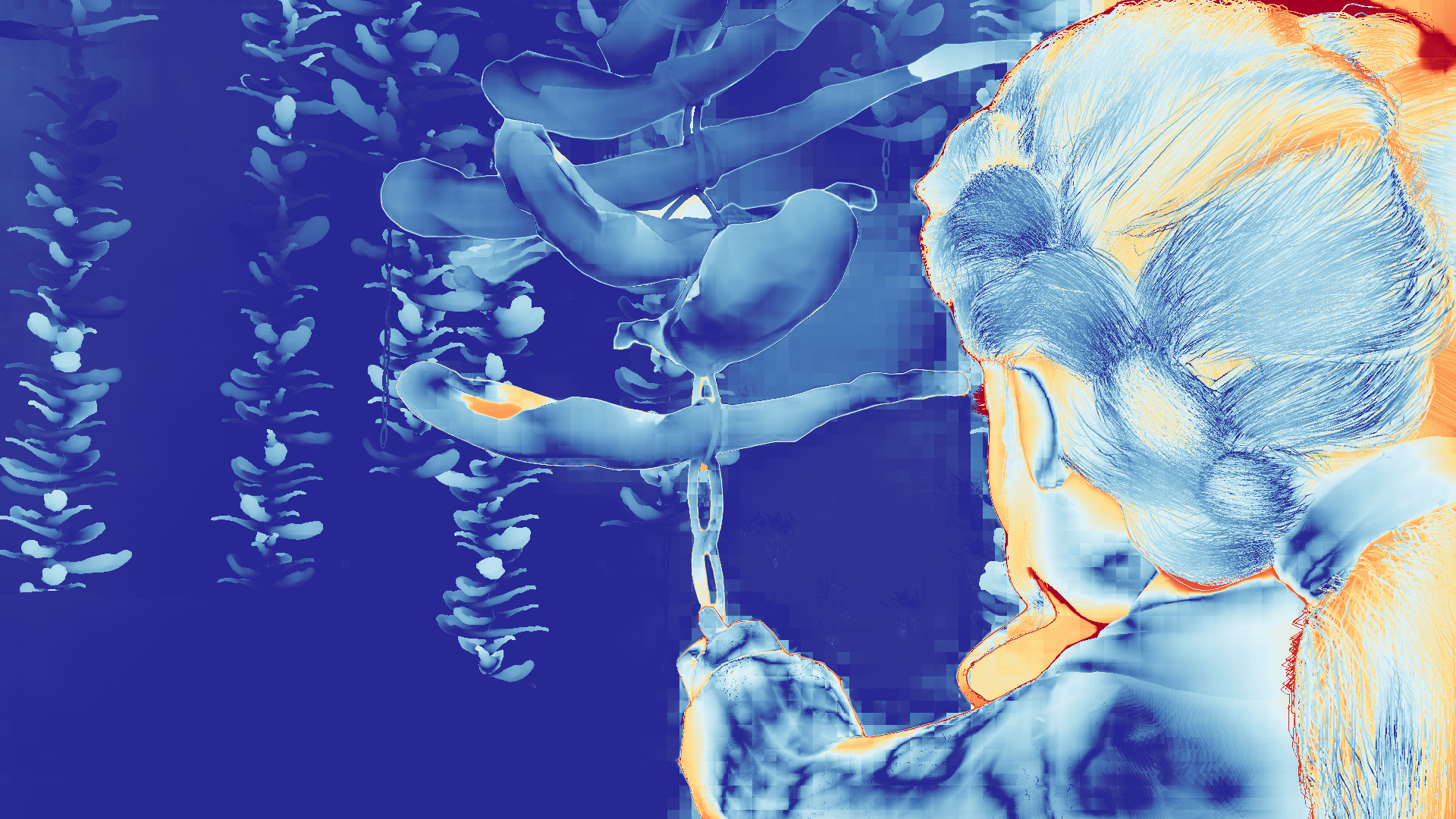 grayscale visualization of optical flow error