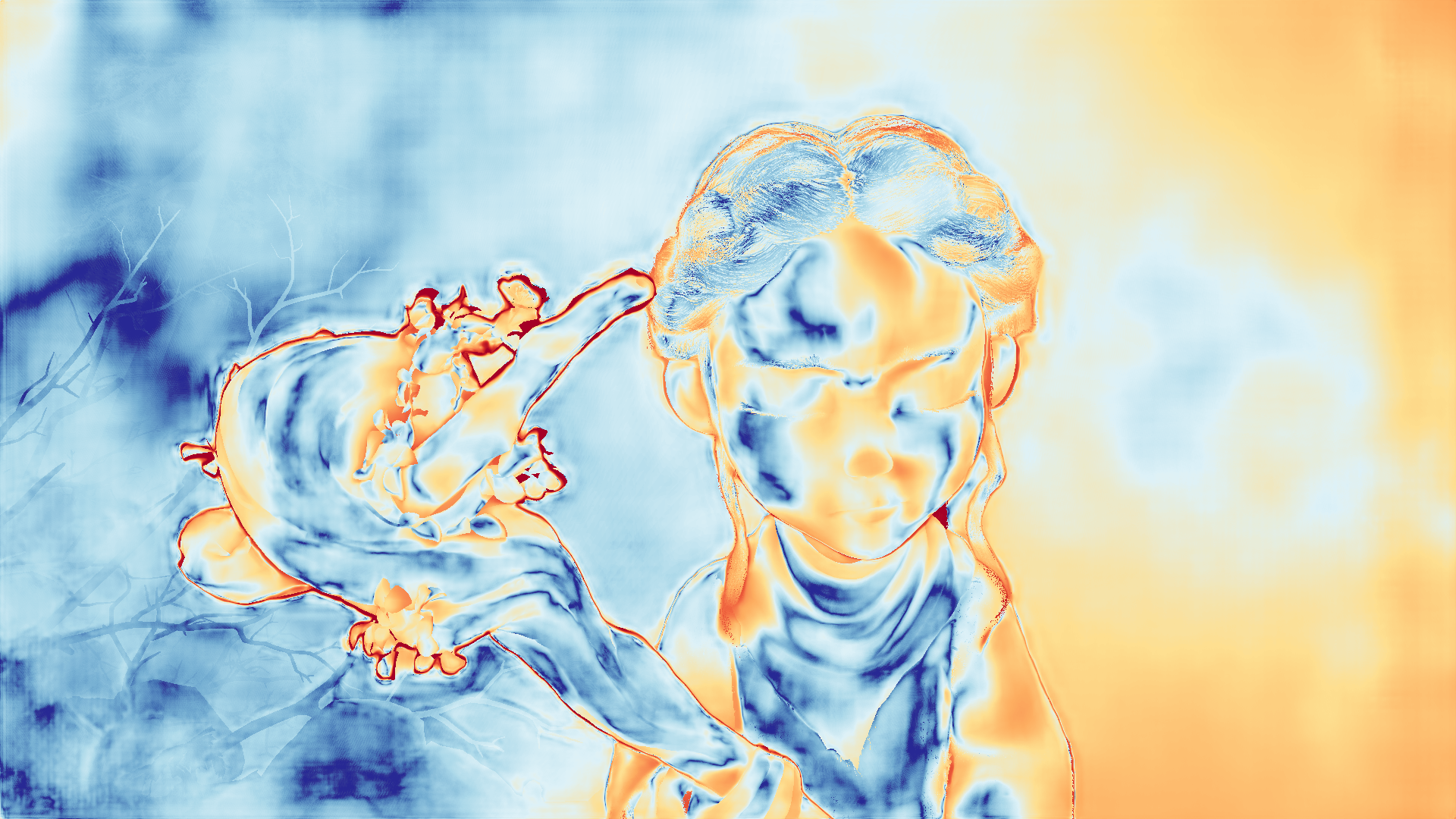 grayscale visualization of optical flow error