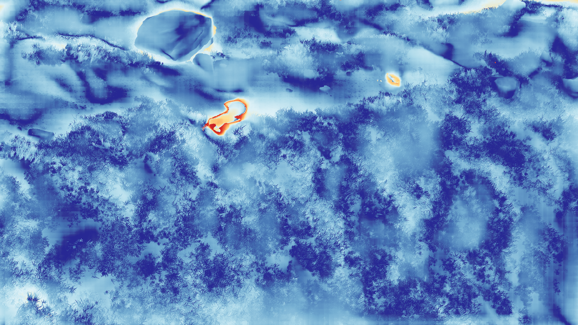 grayscale visualization of optical flow error