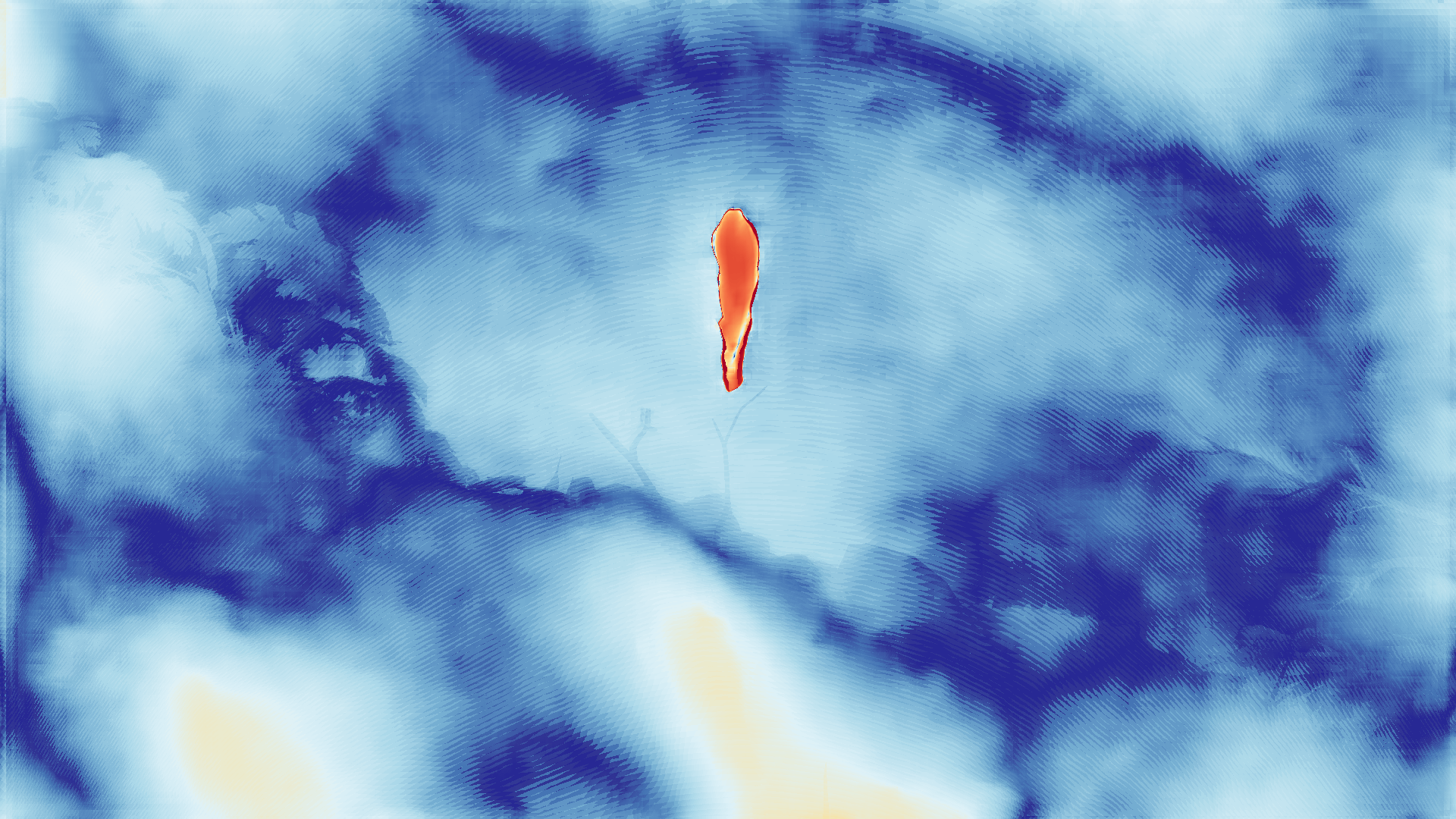 grayscale visualization of optical flow error