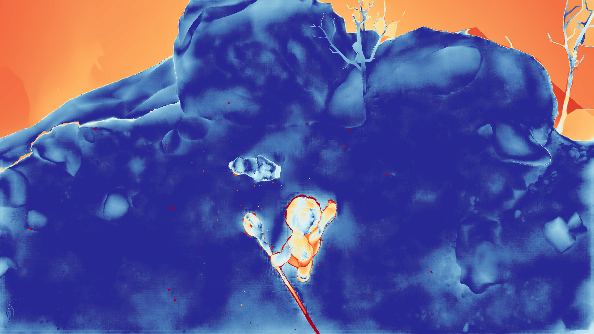 grayscale visualization of optical flow error