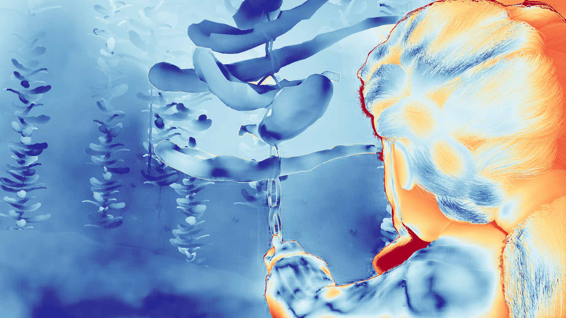 grayscale visualization of optical flow error