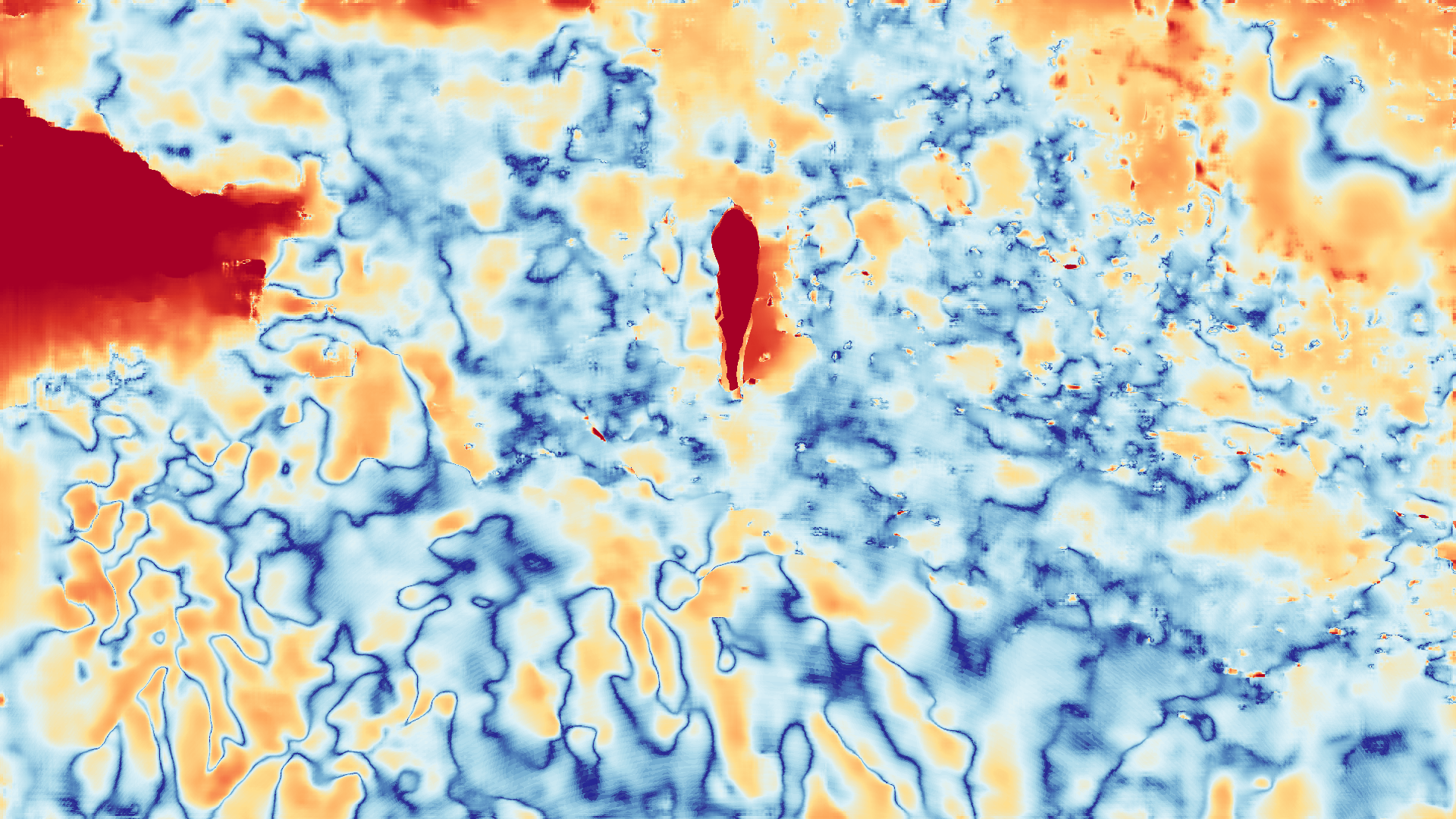 grayscale visualization of optical flow error