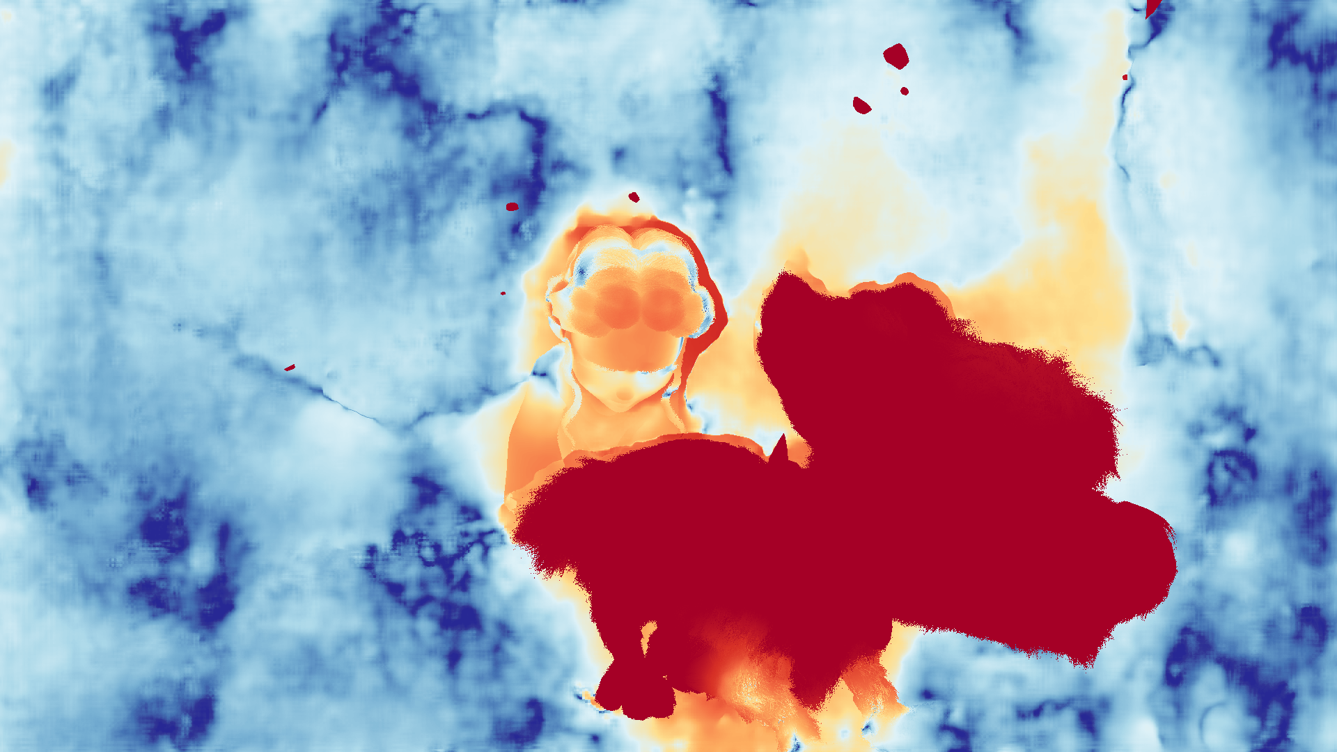 grayscale visualization of optical flow error