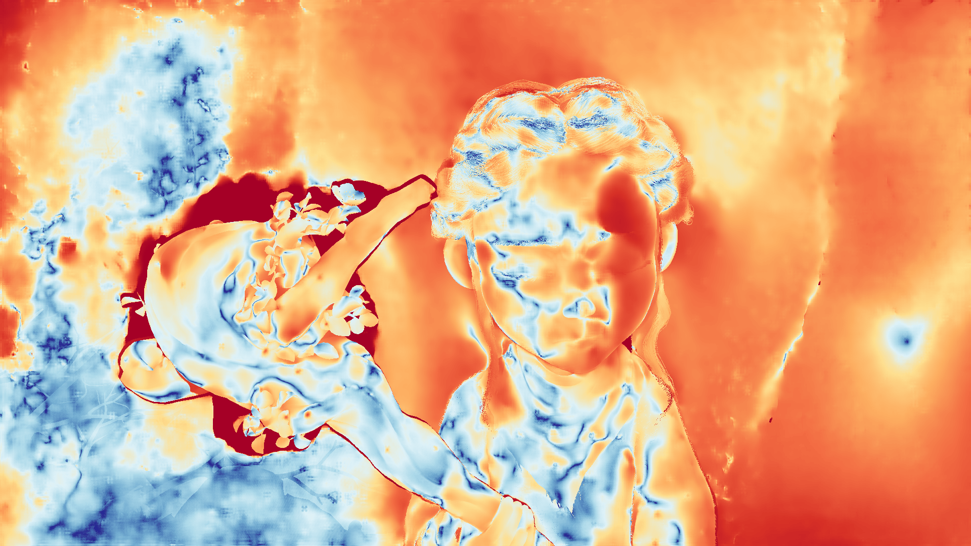 grayscale visualization of optical flow error