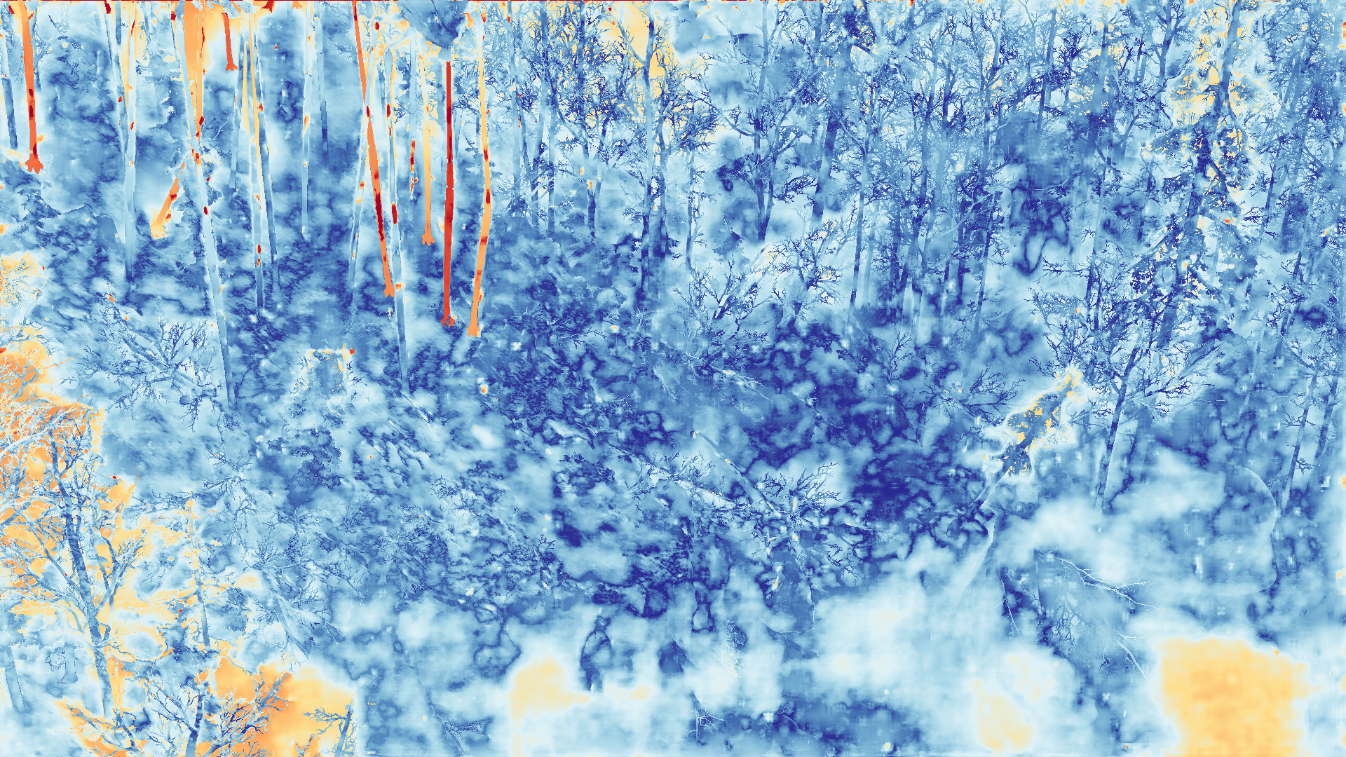 grayscale visualization of optical flow error