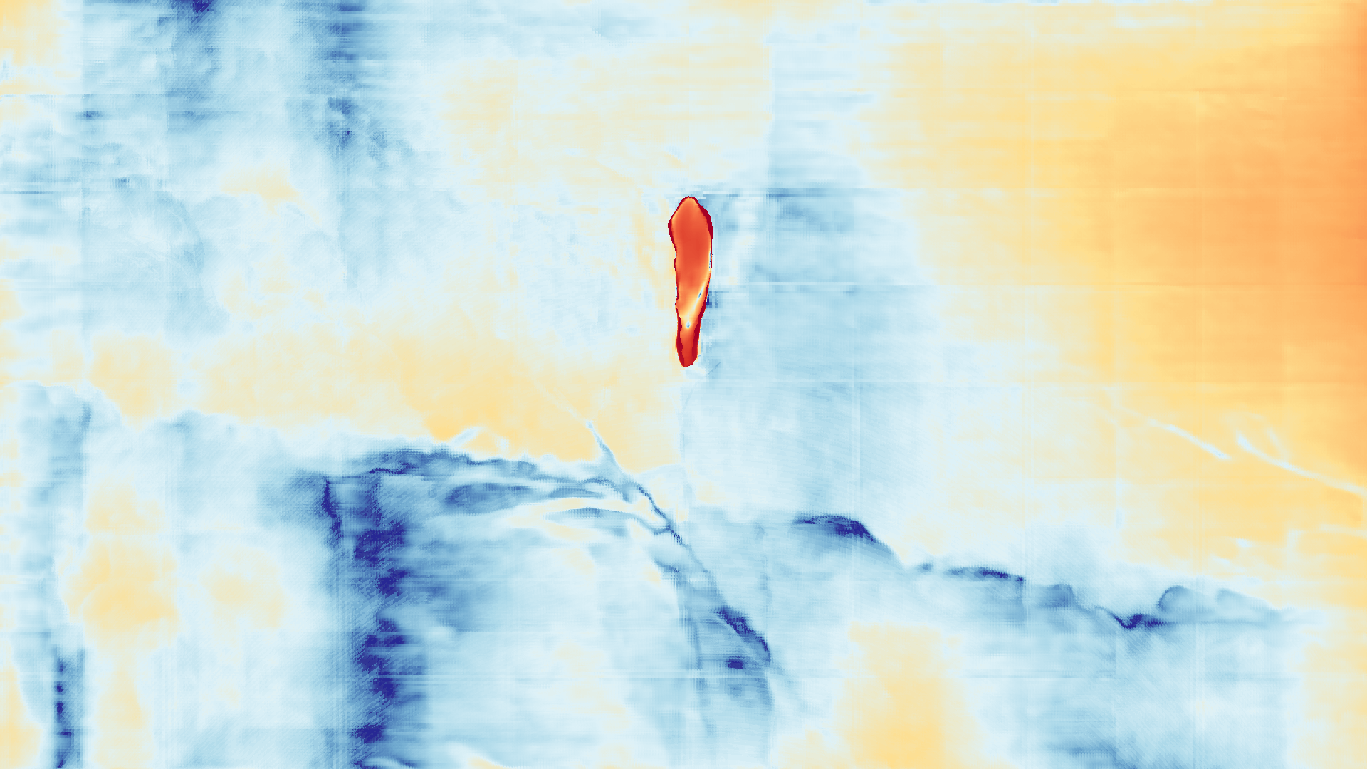 grayscale visualization of optical flow error