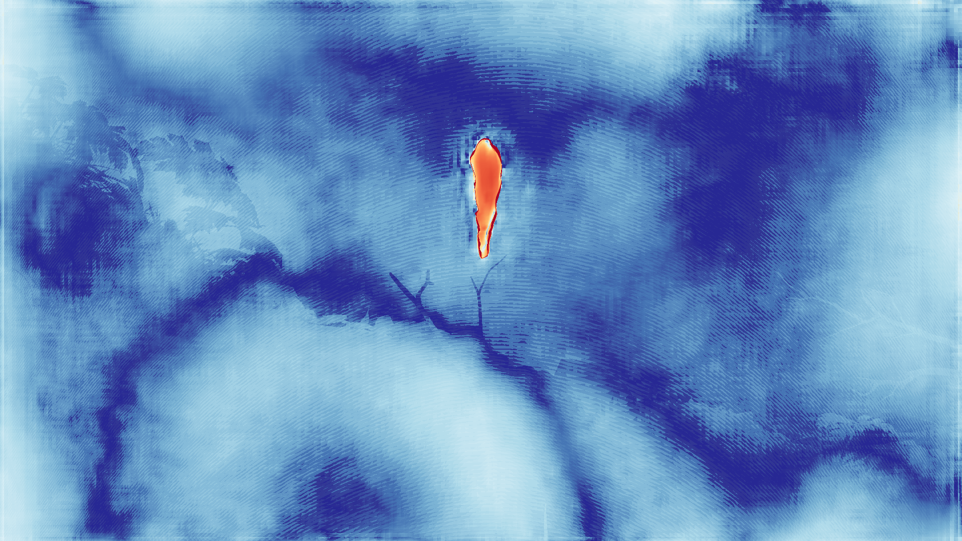 grayscale visualization of optical flow error