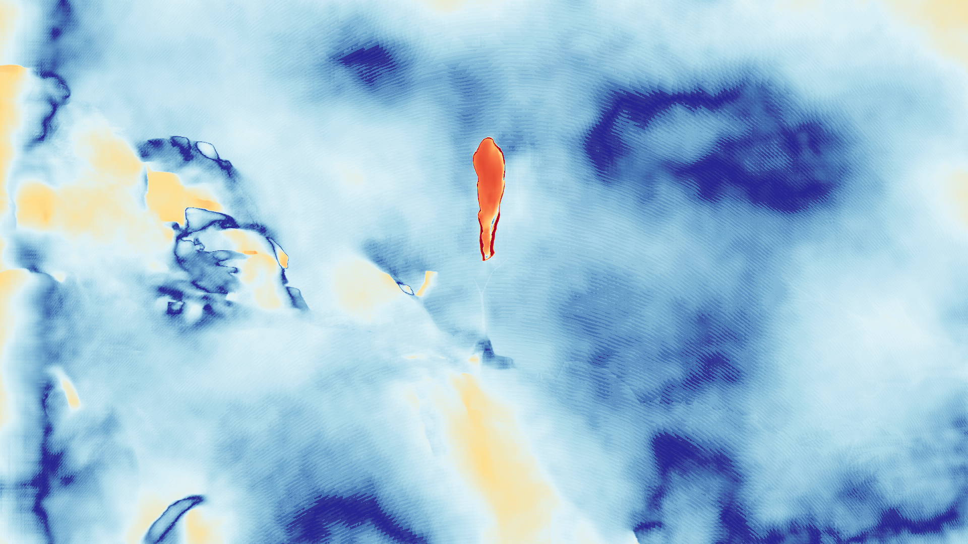 grayscale visualization of optical flow error