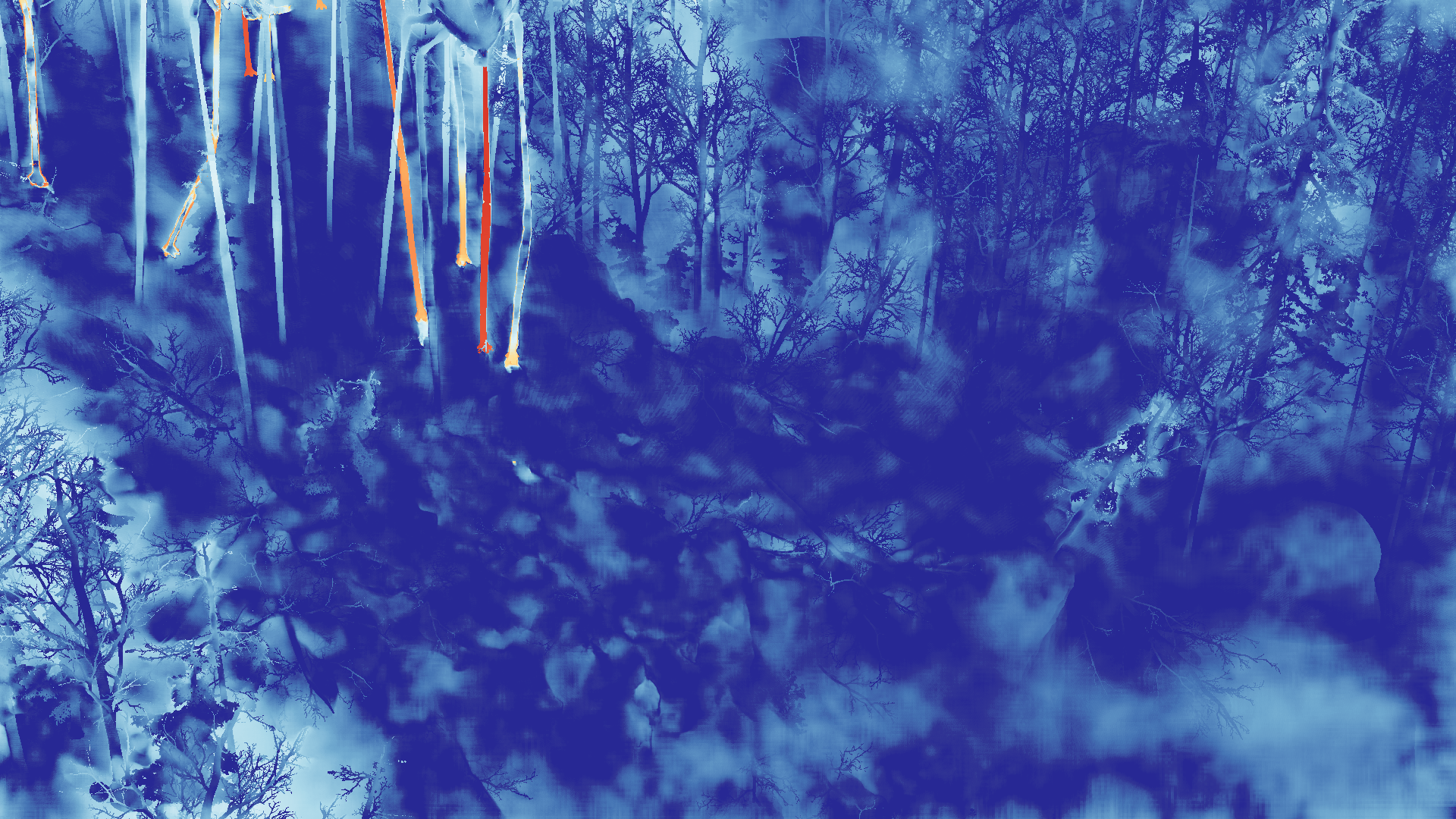 grayscale visualization of optical flow error