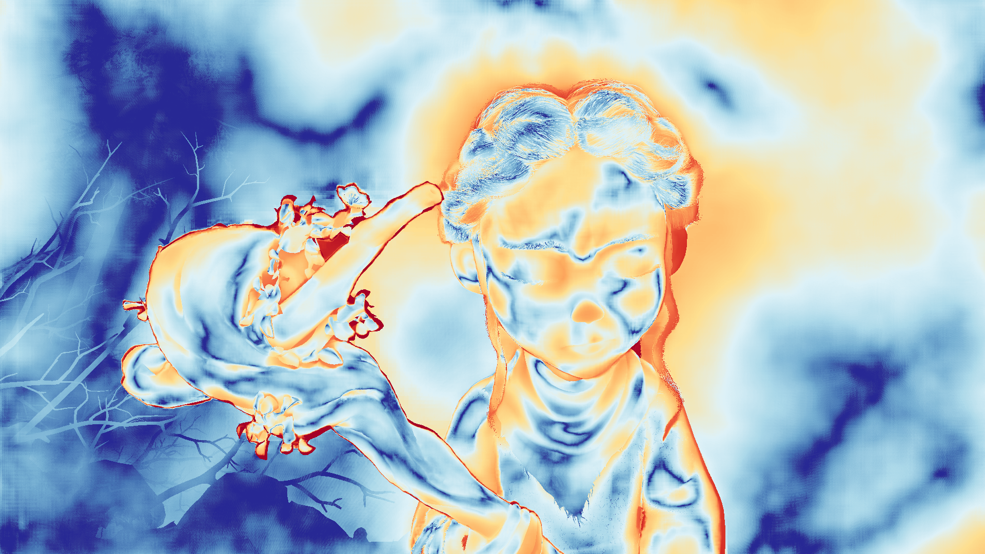 grayscale visualization of optical flow error