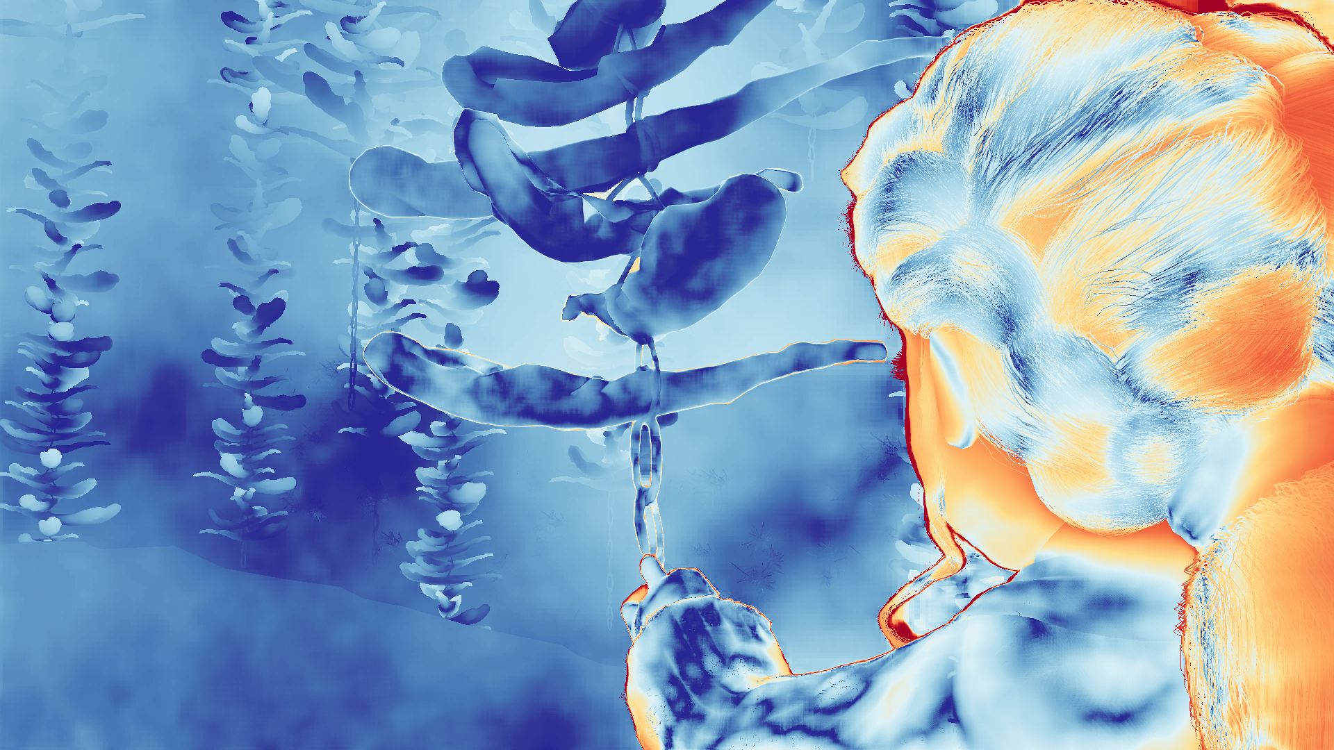 grayscale visualization of optical flow error