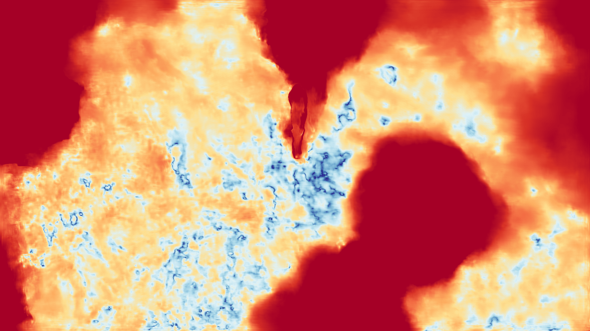 grayscale visualization of optical flow error