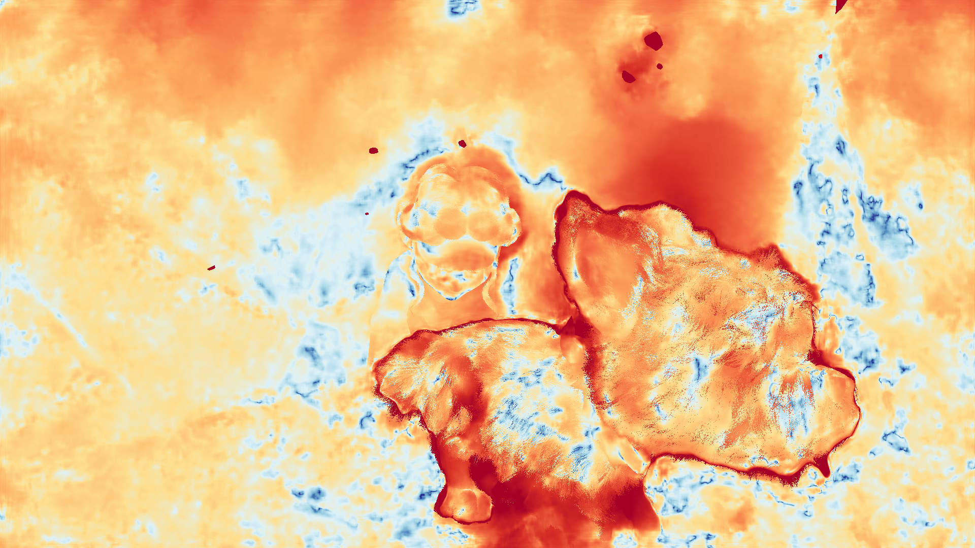 grayscale visualization of optical flow error