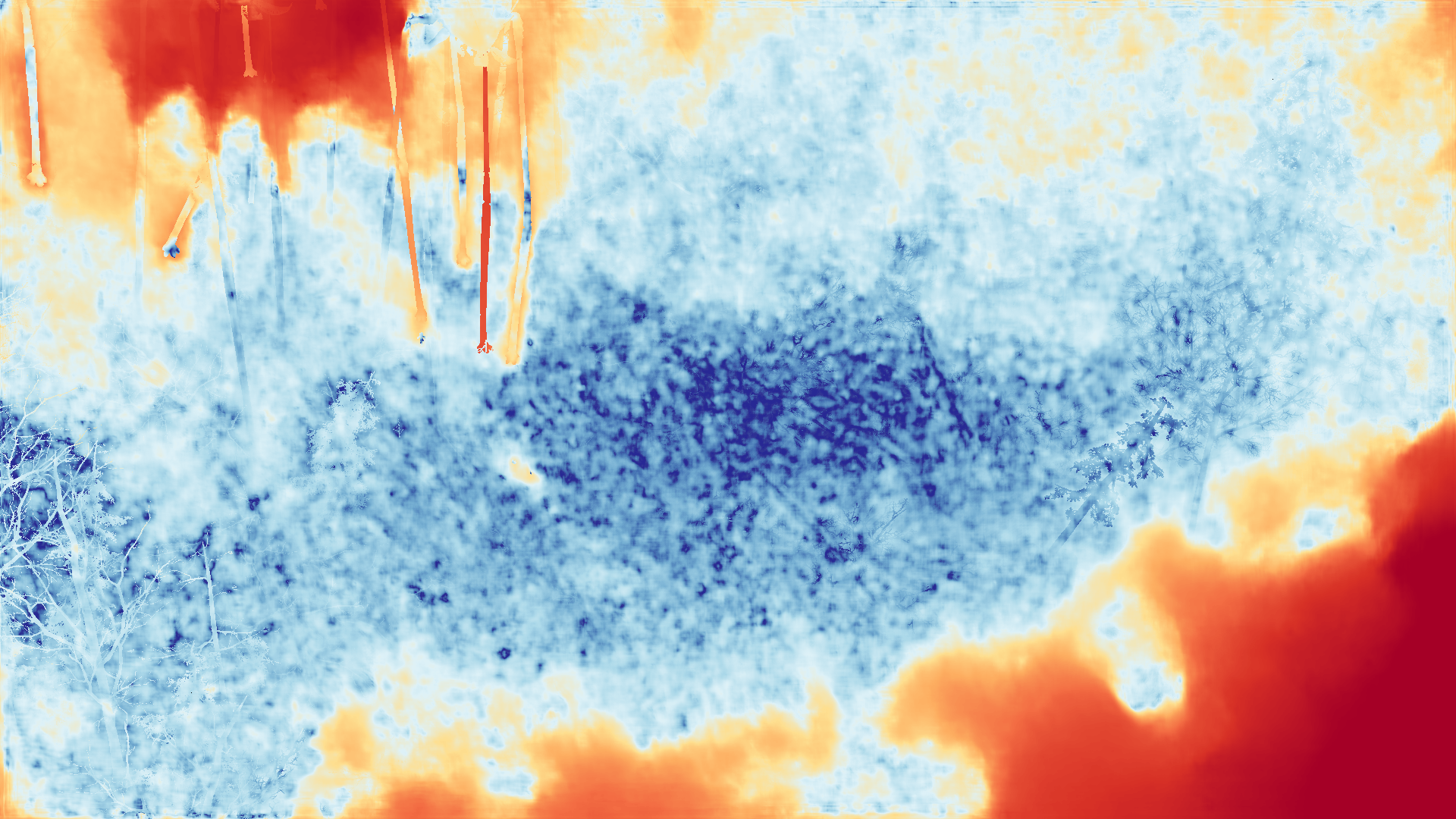 grayscale visualization of optical flow error