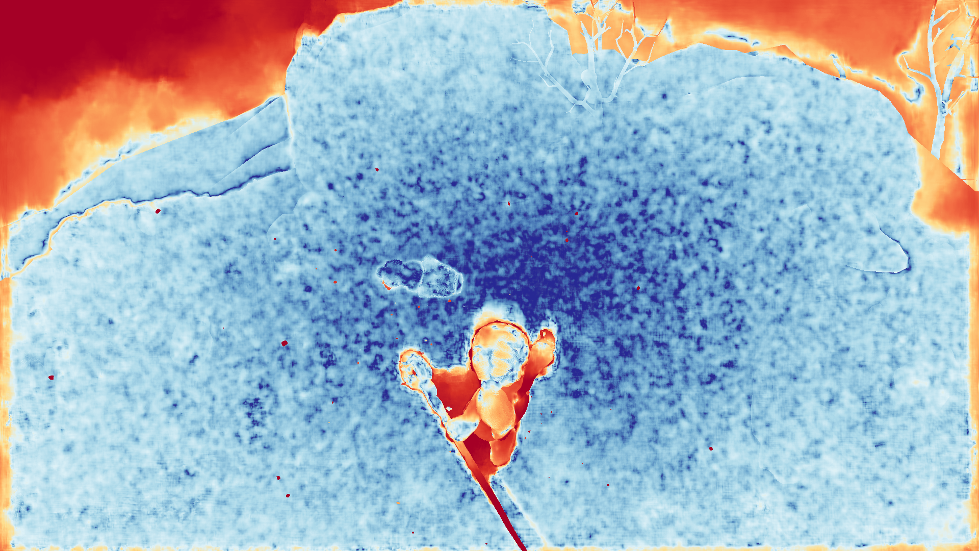 grayscale visualization of optical flow error