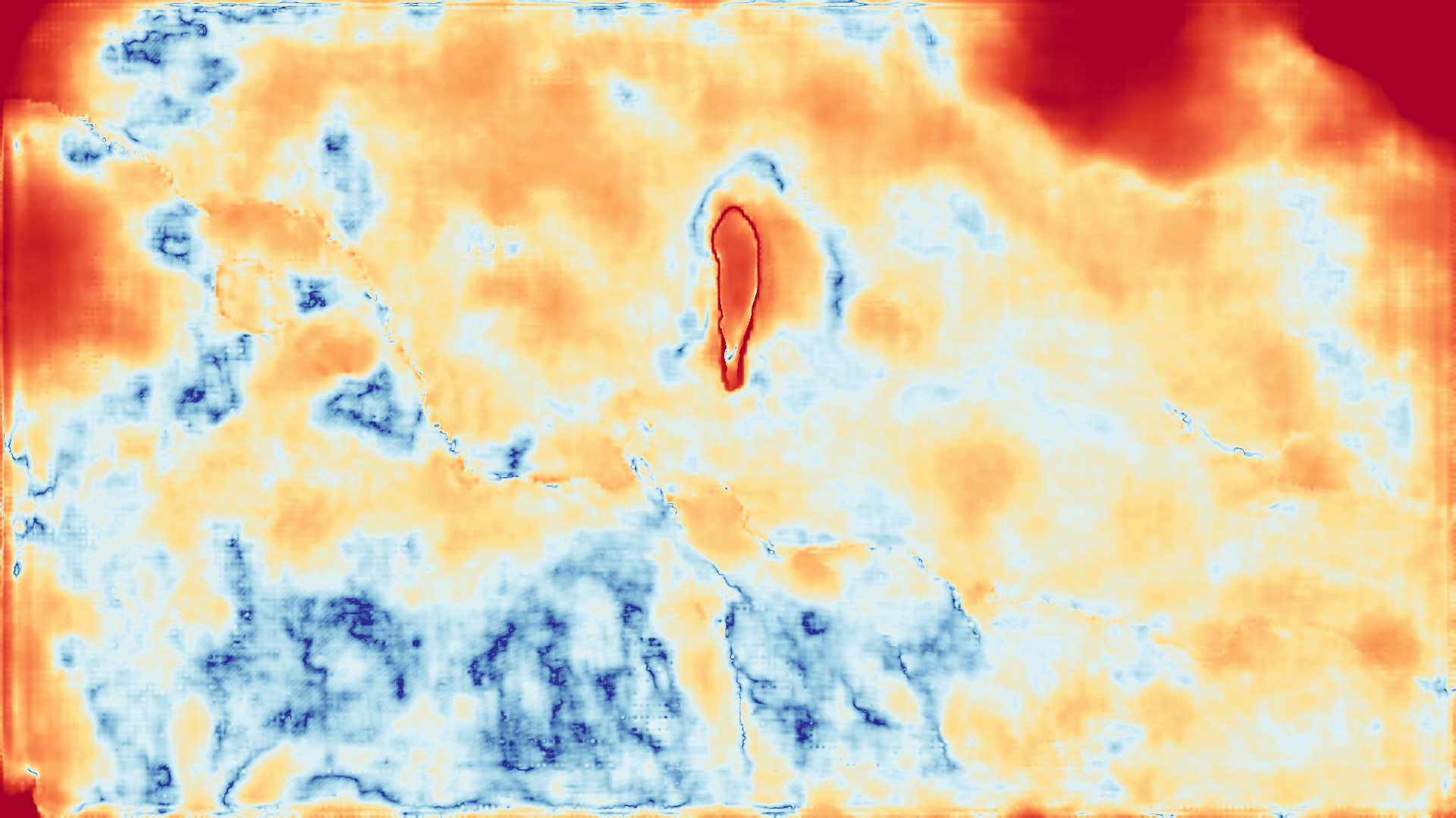 grayscale visualization of optical flow error