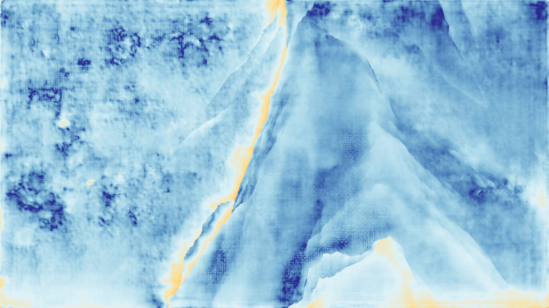 grayscale visualization of optical flow error