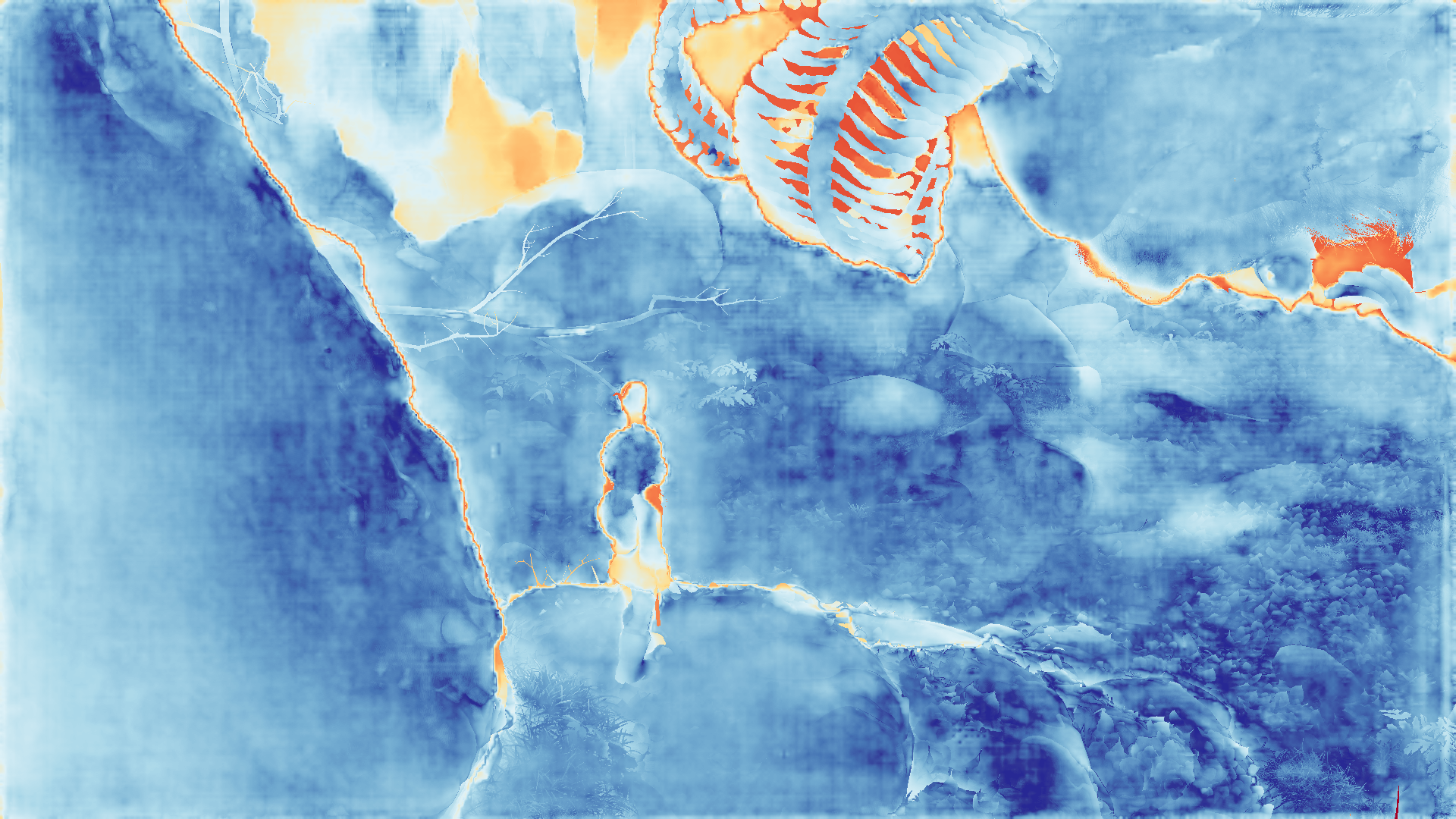 grayscale visualization of optical flow error