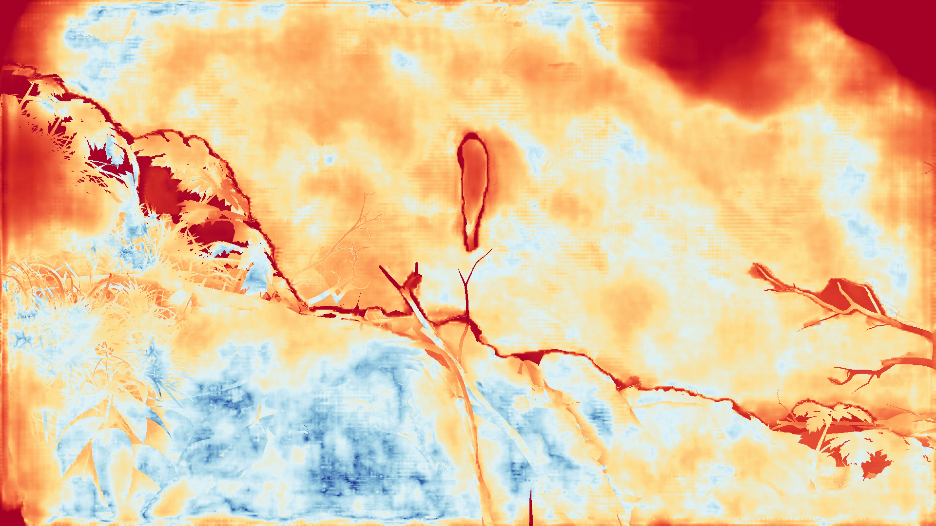 grayscale visualization of optical flow error