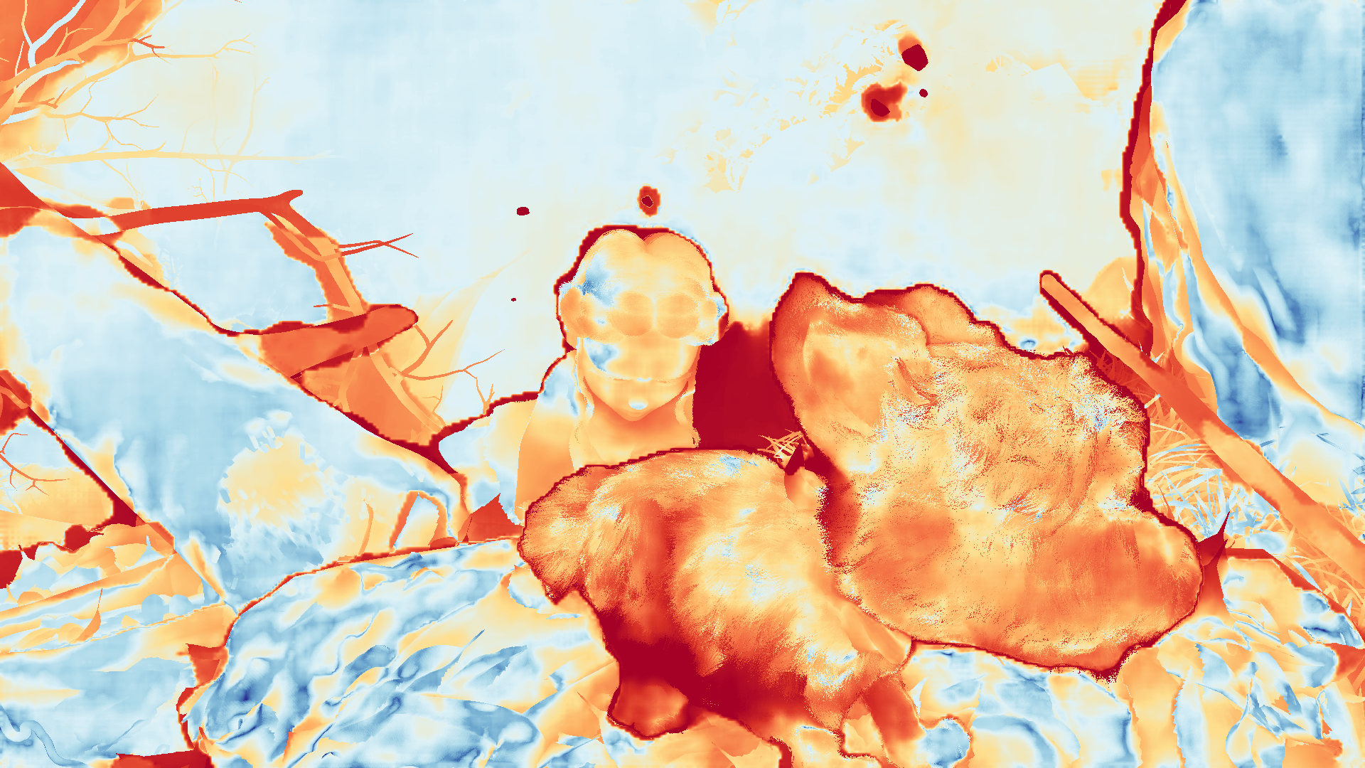 grayscale visualization of optical flow error