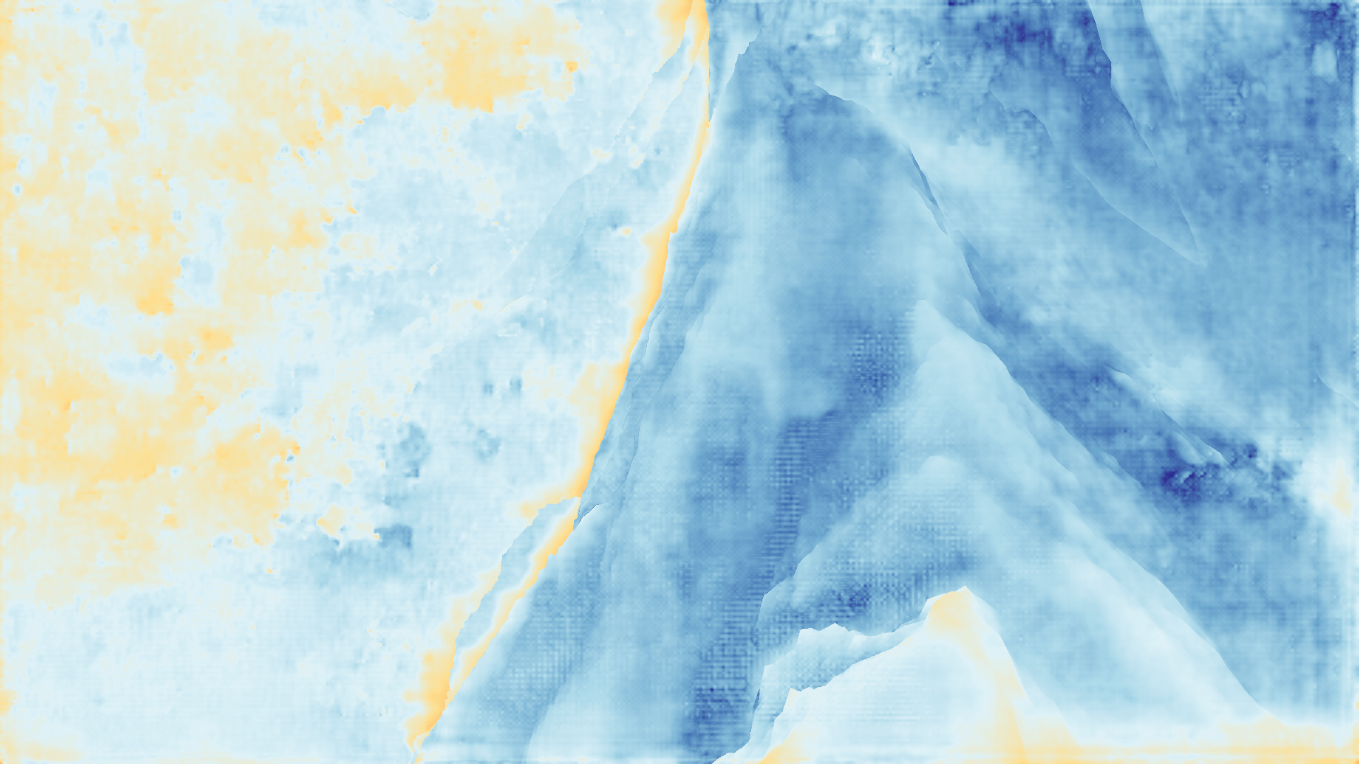 grayscale visualization of optical flow error