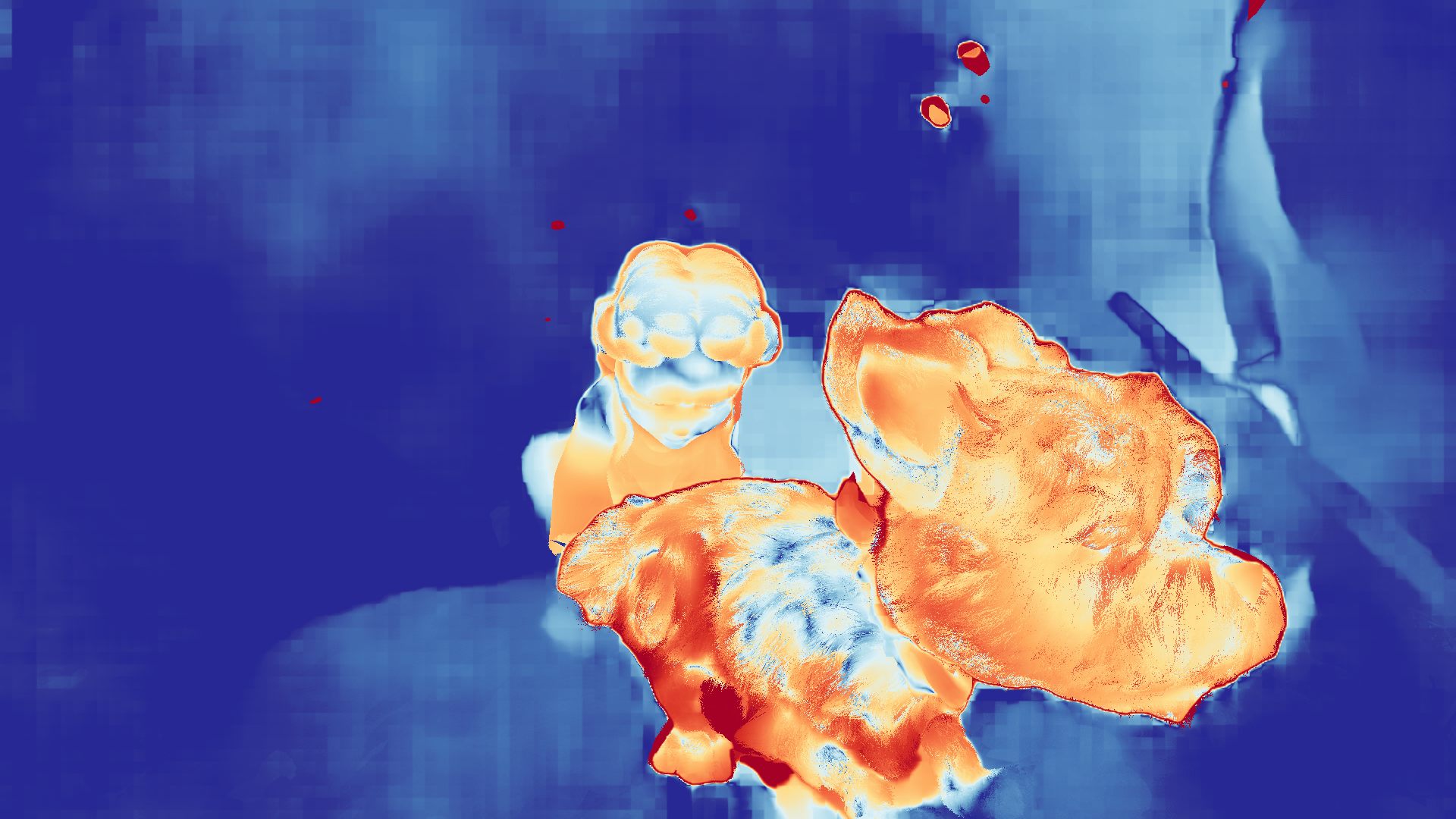 grayscale visualization of optical flow error