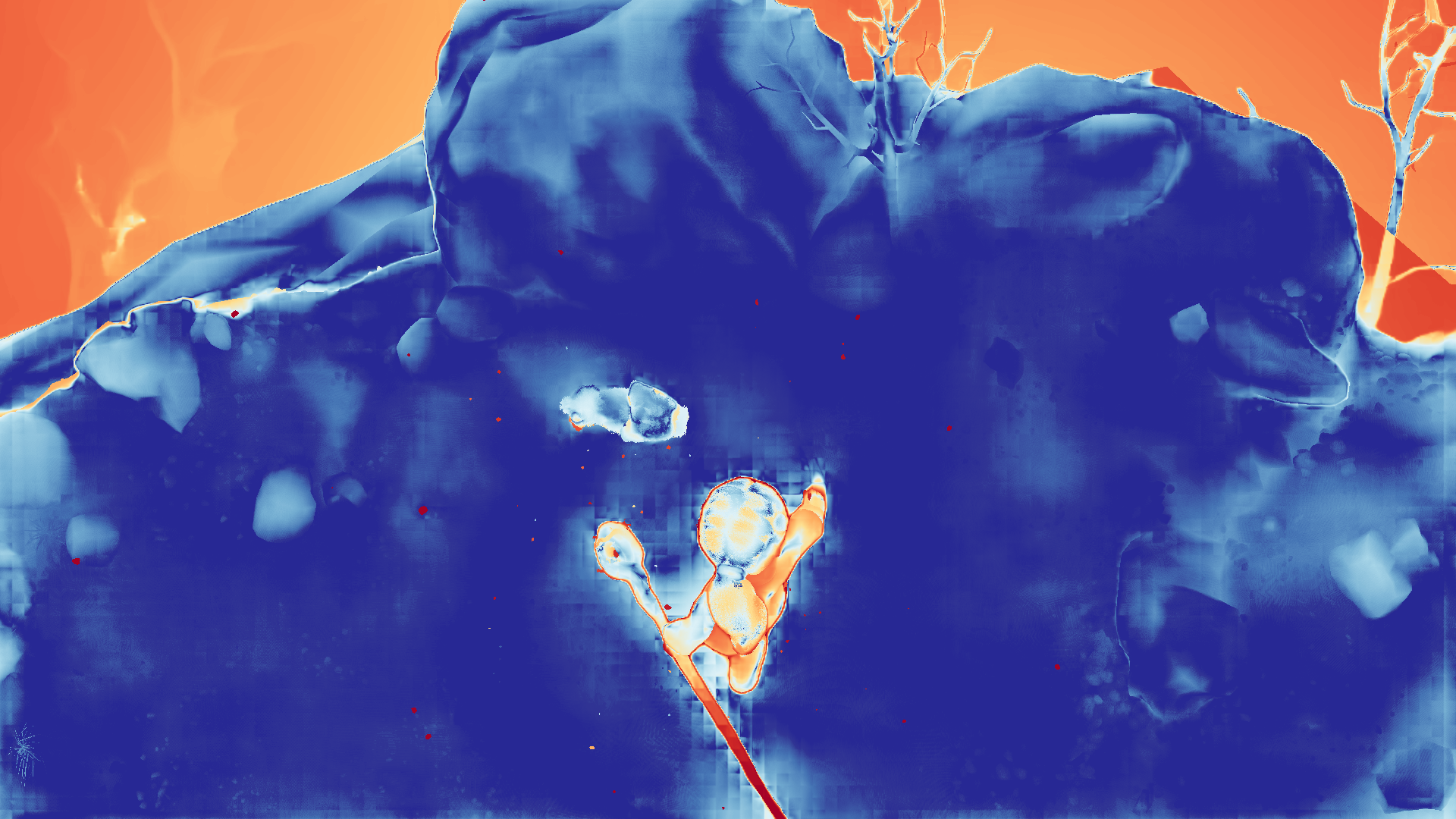 grayscale visualization of optical flow error