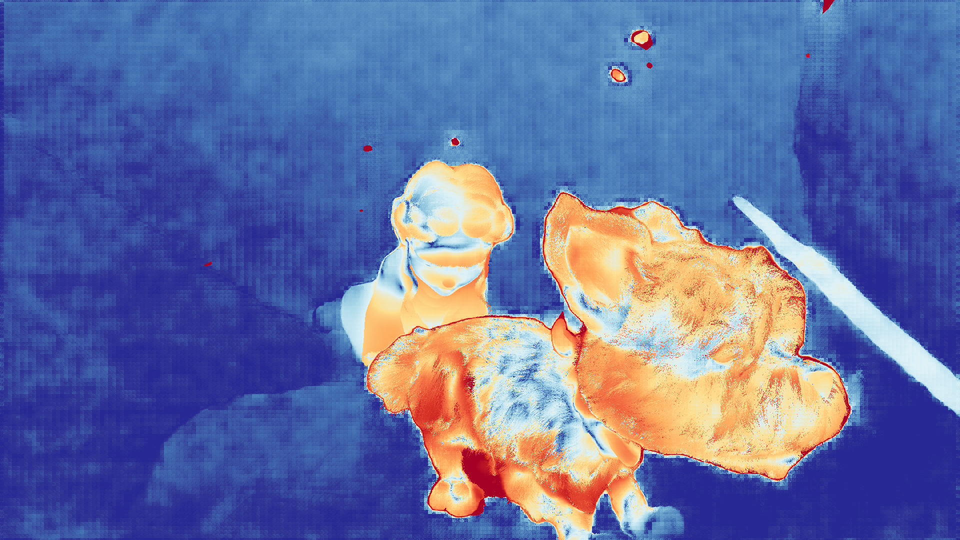 grayscale visualization of optical flow error