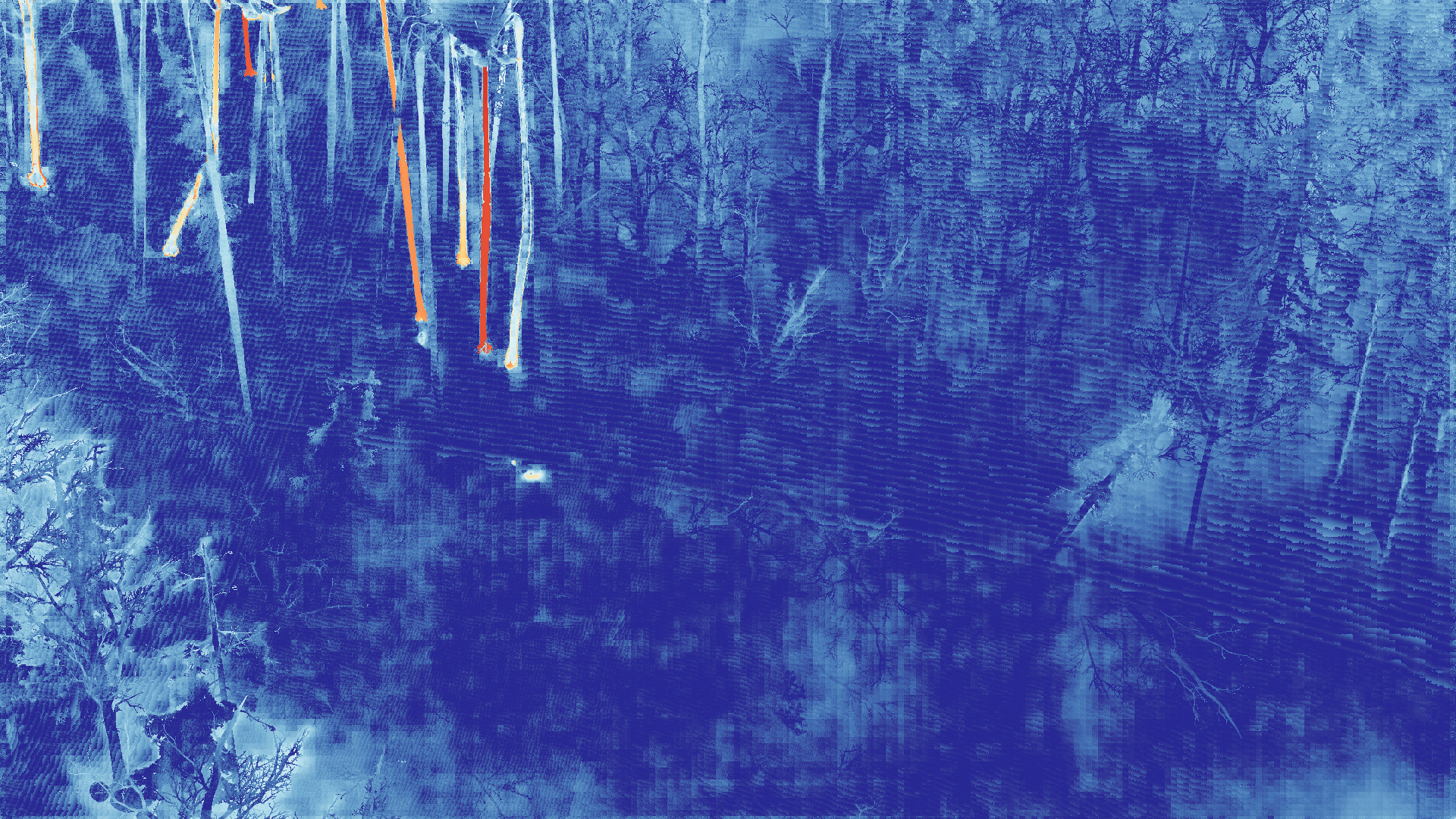 grayscale visualization of optical flow error