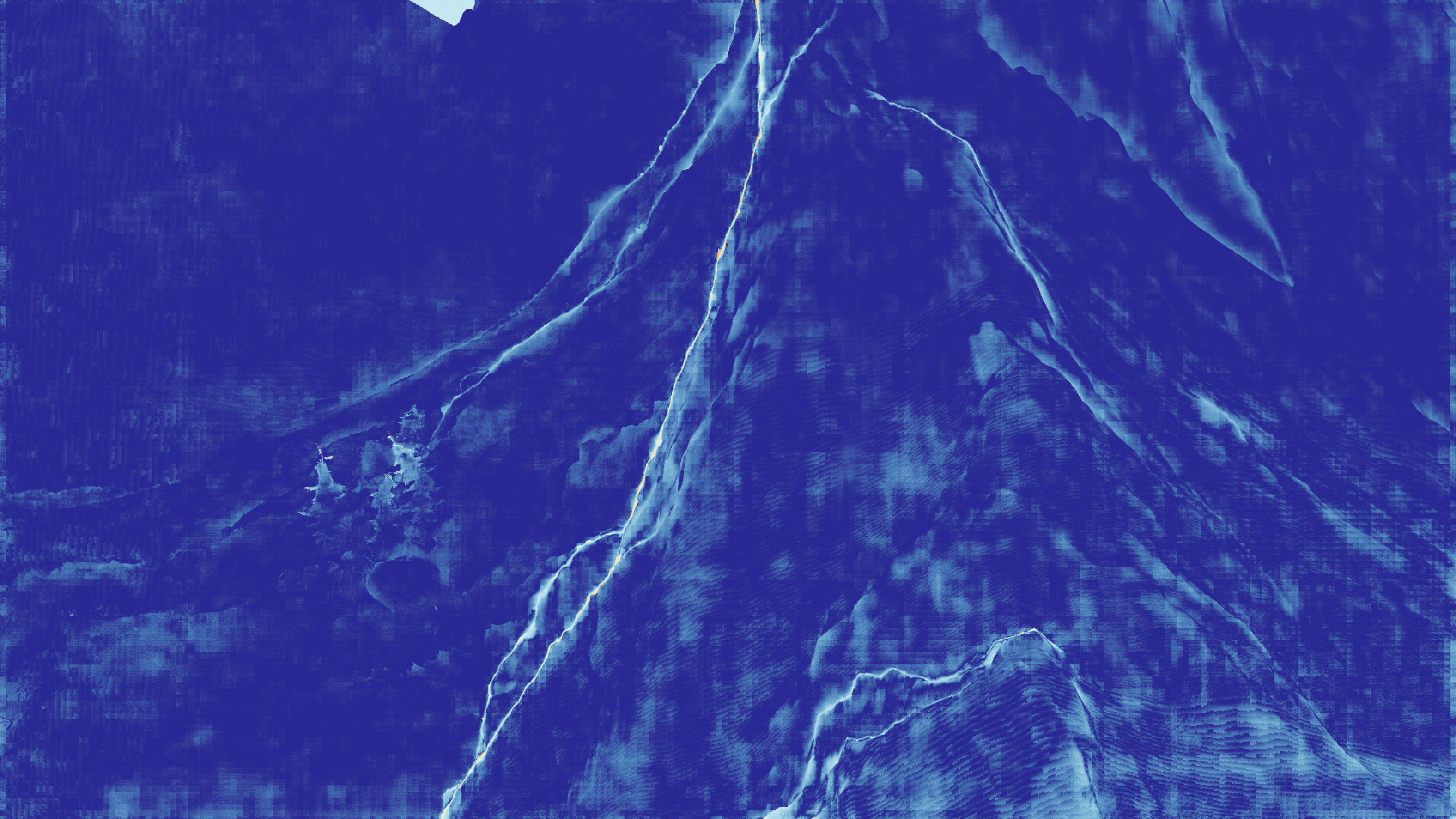 grayscale visualization of optical flow error