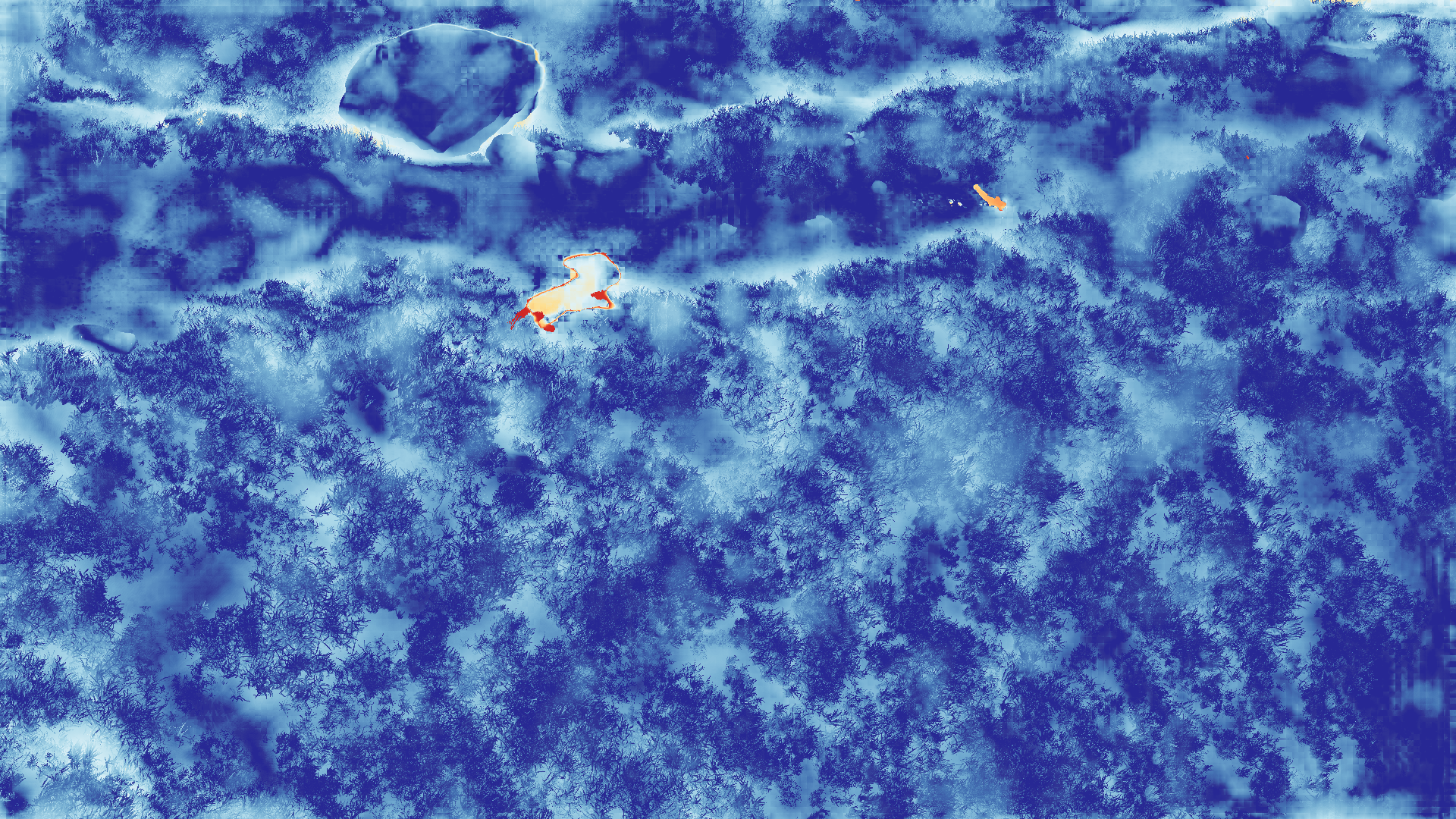 grayscale visualization of optical flow error