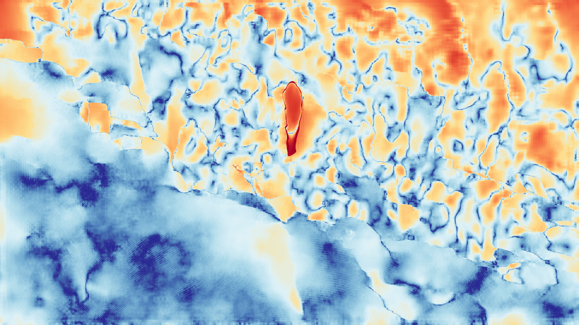 grayscale visualization of optical flow error