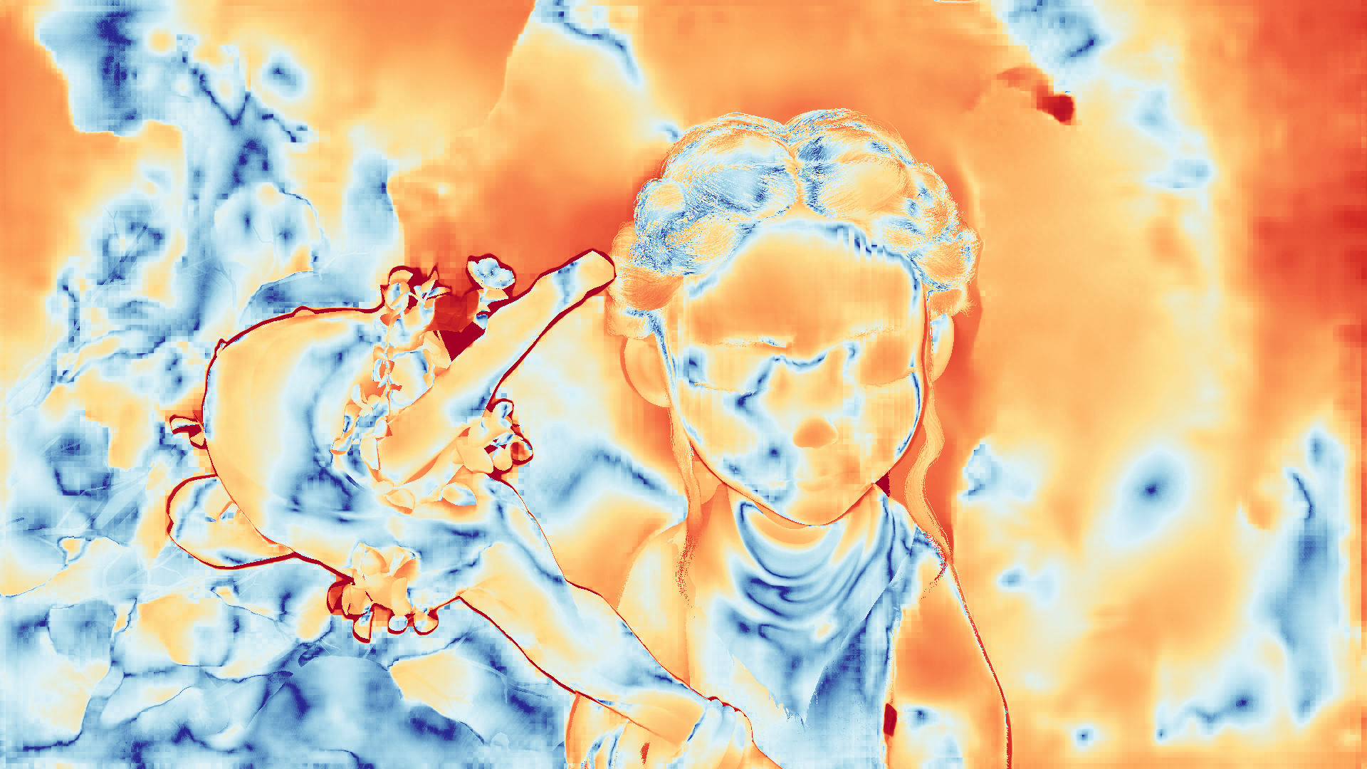 grayscale visualization of optical flow error