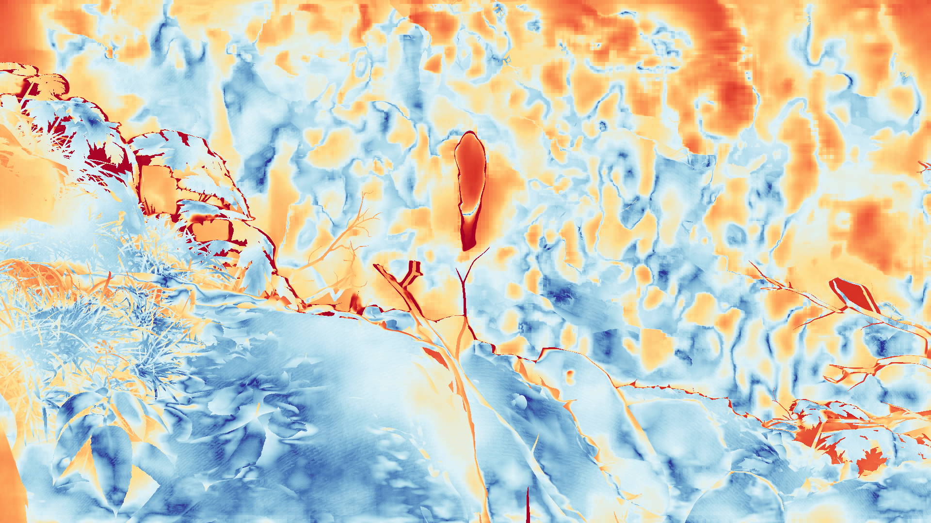 grayscale visualization of optical flow error