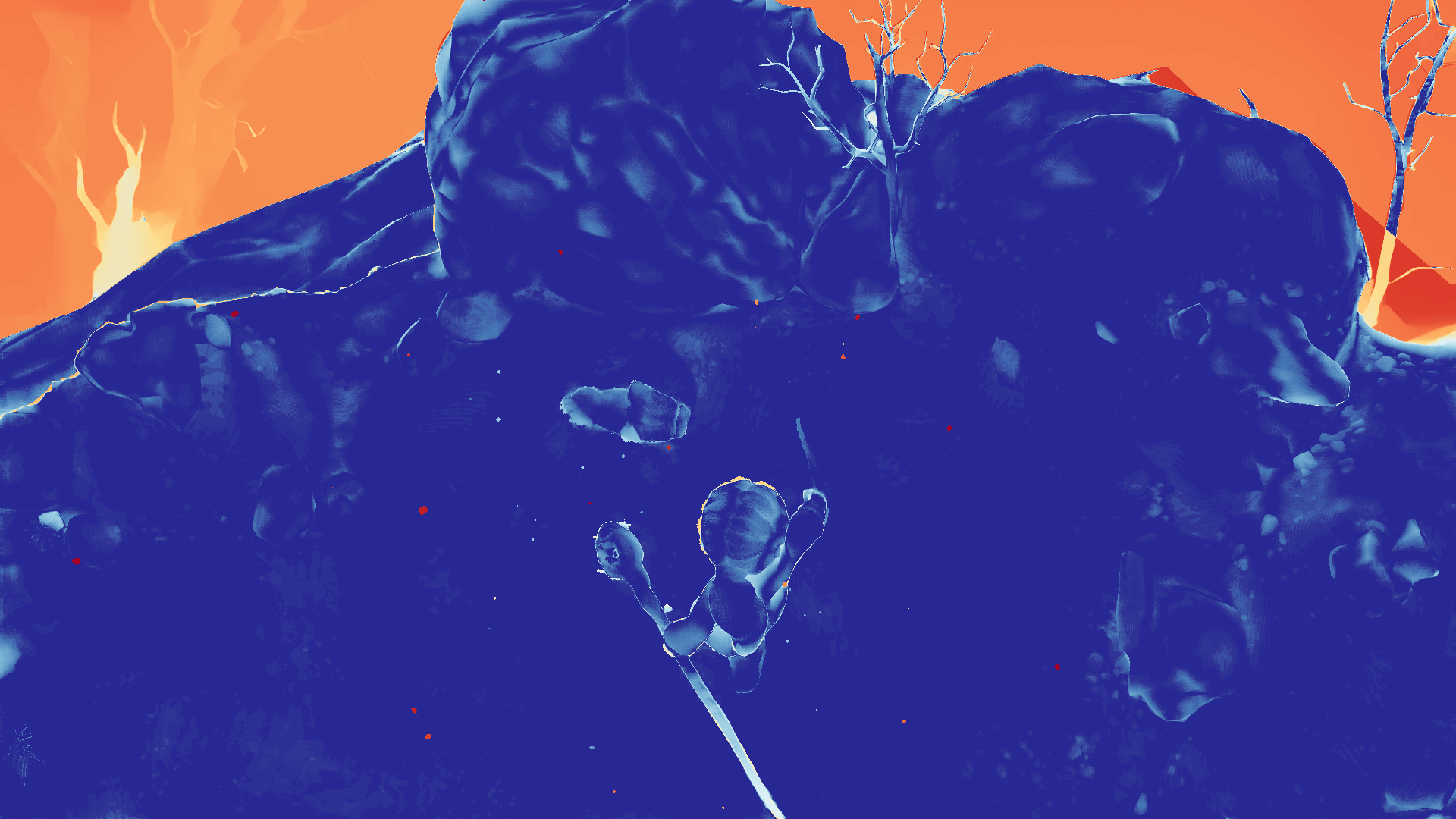 grayscale visualization of disparity 1 error