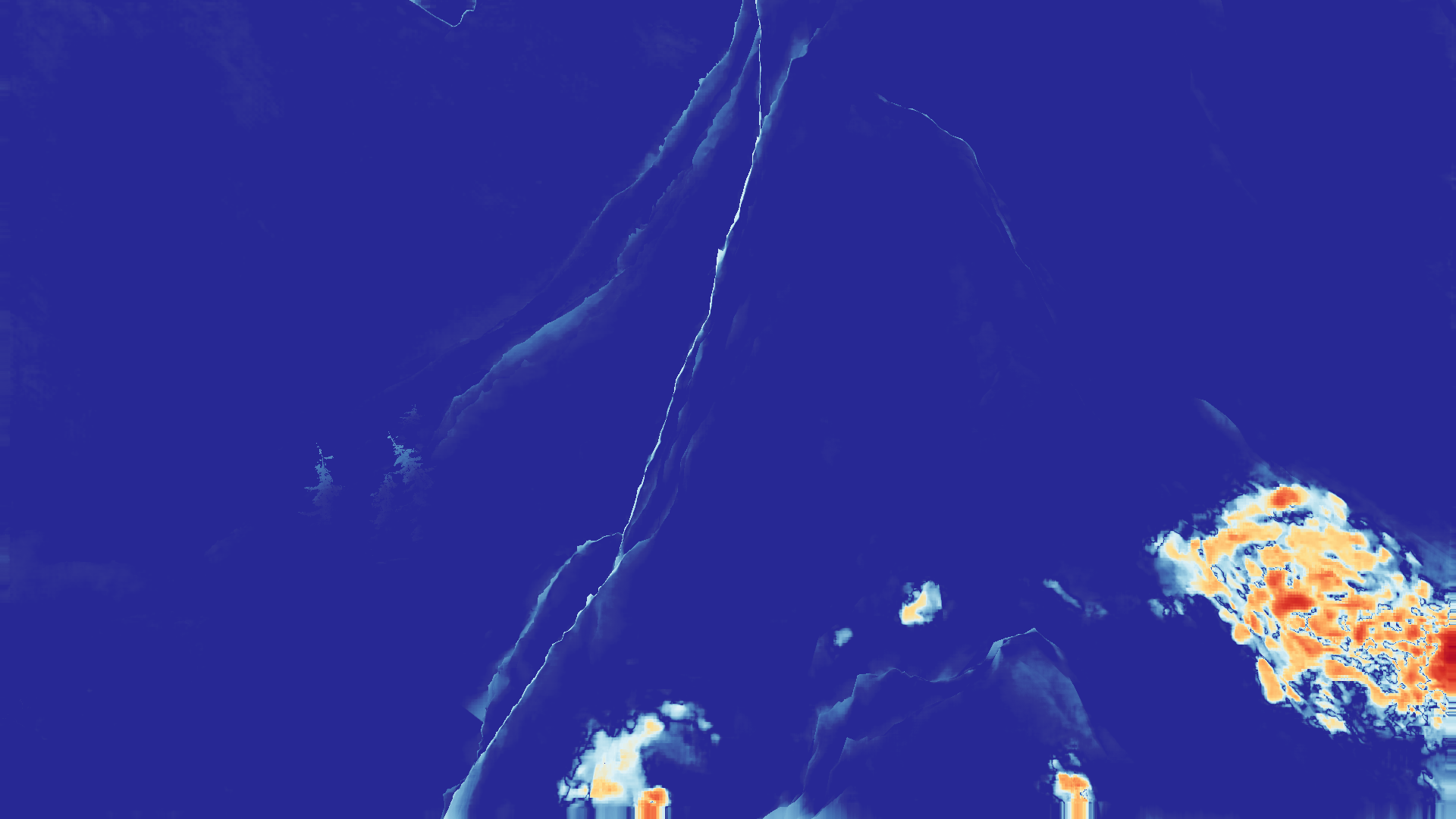 grayscale visualization of disparity 2 error