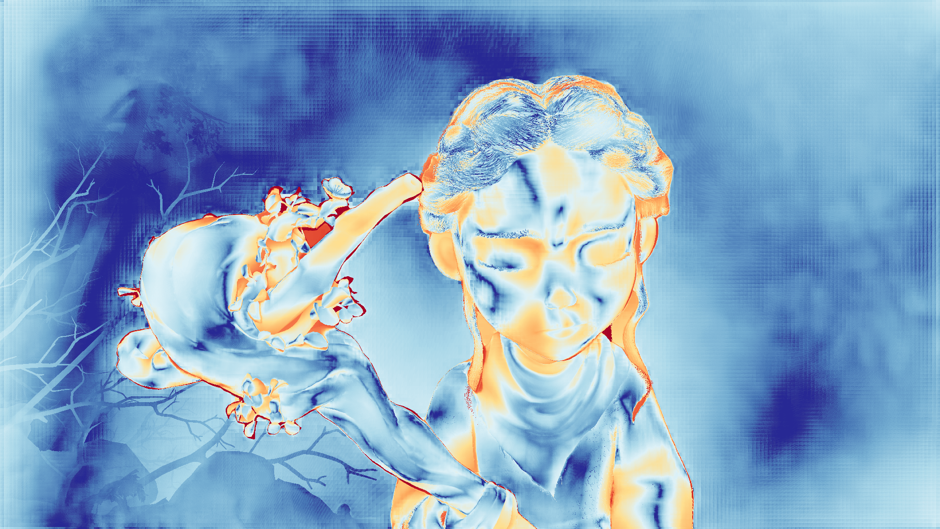 grayscale visualization of optical flow error