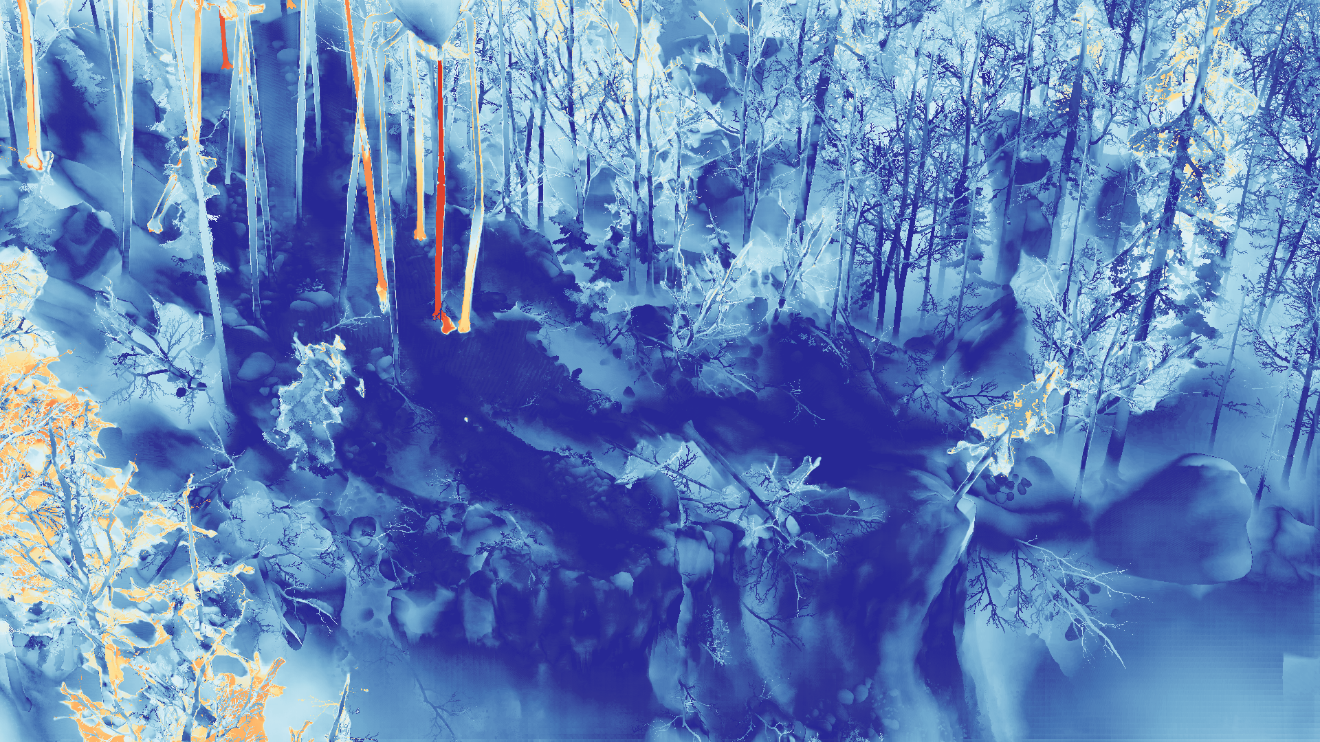 grayscale visualization of optical flow error