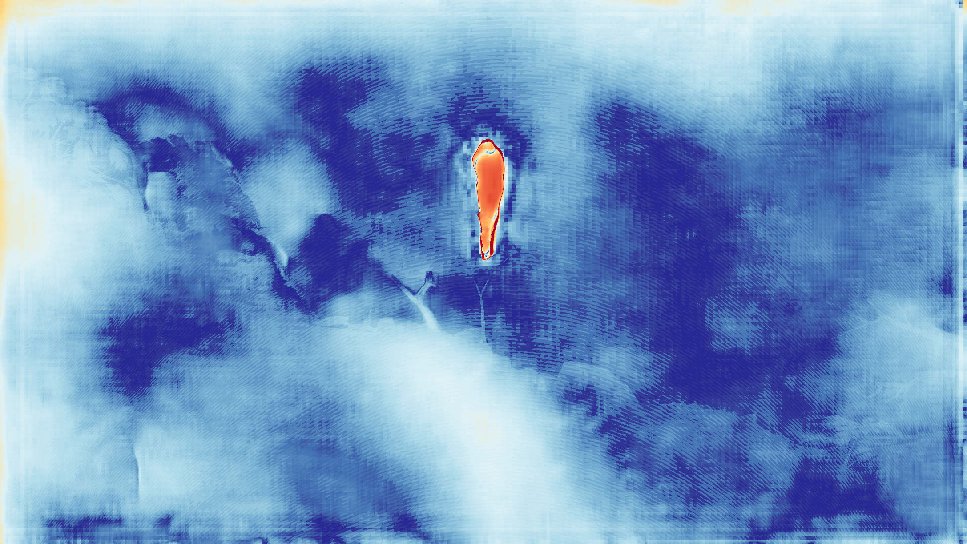 grayscale visualization of optical flow error