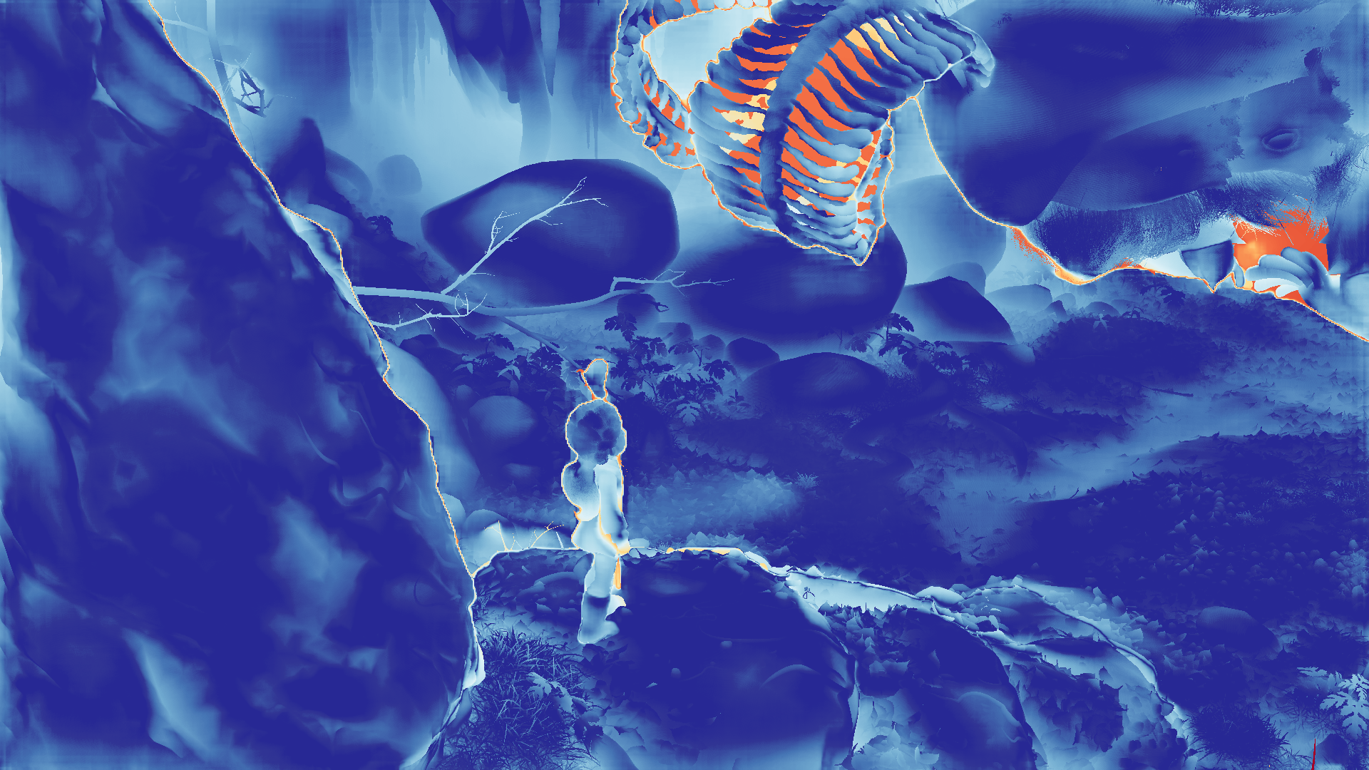 grayscale visualization of optical flow error