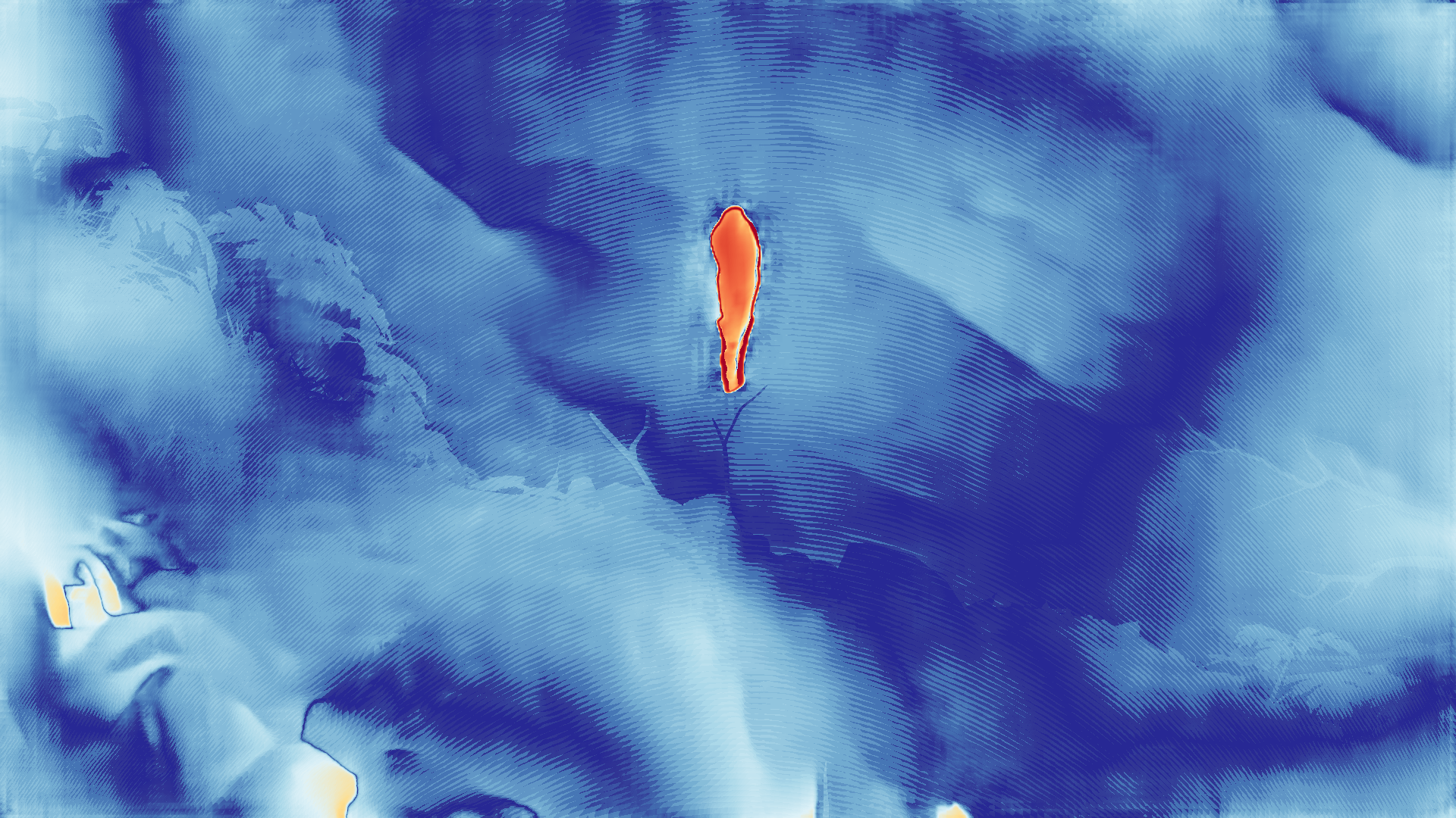grayscale visualization of optical flow error