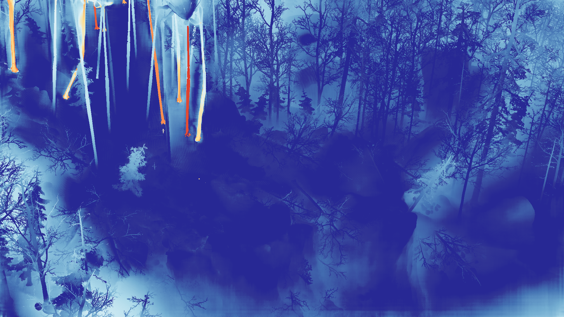 grayscale visualization of optical flow error