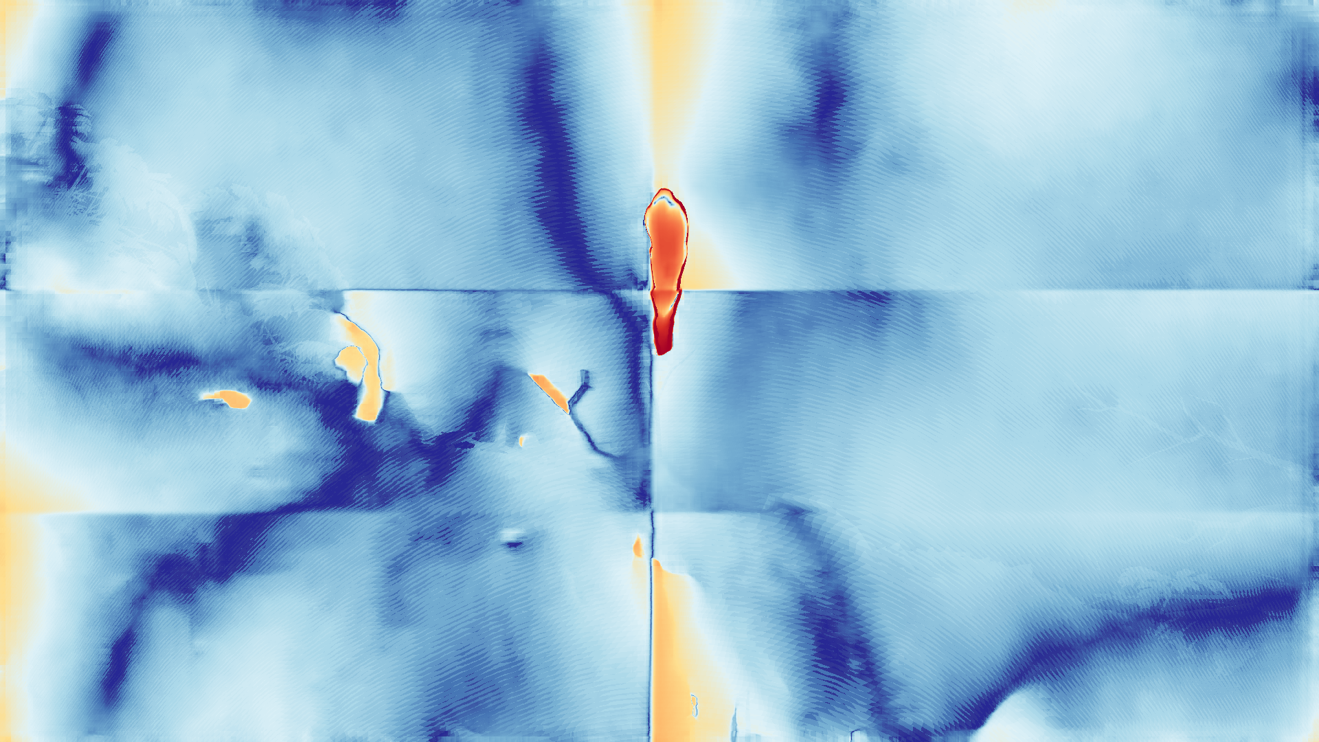 grayscale visualization of optical flow error